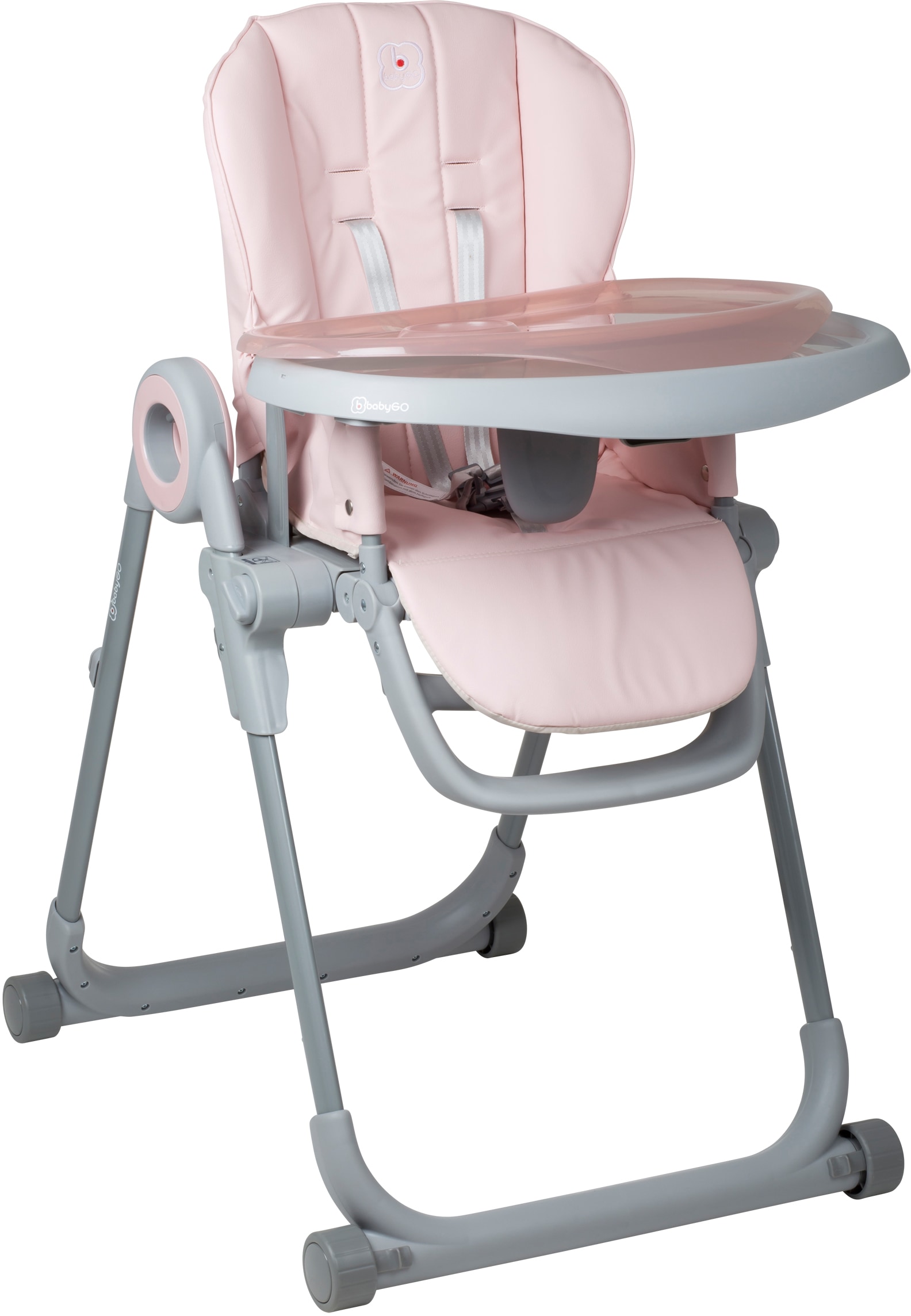 BabyGo Hochstuhl »Divan, pink«, platzsparend zusammenklappbar