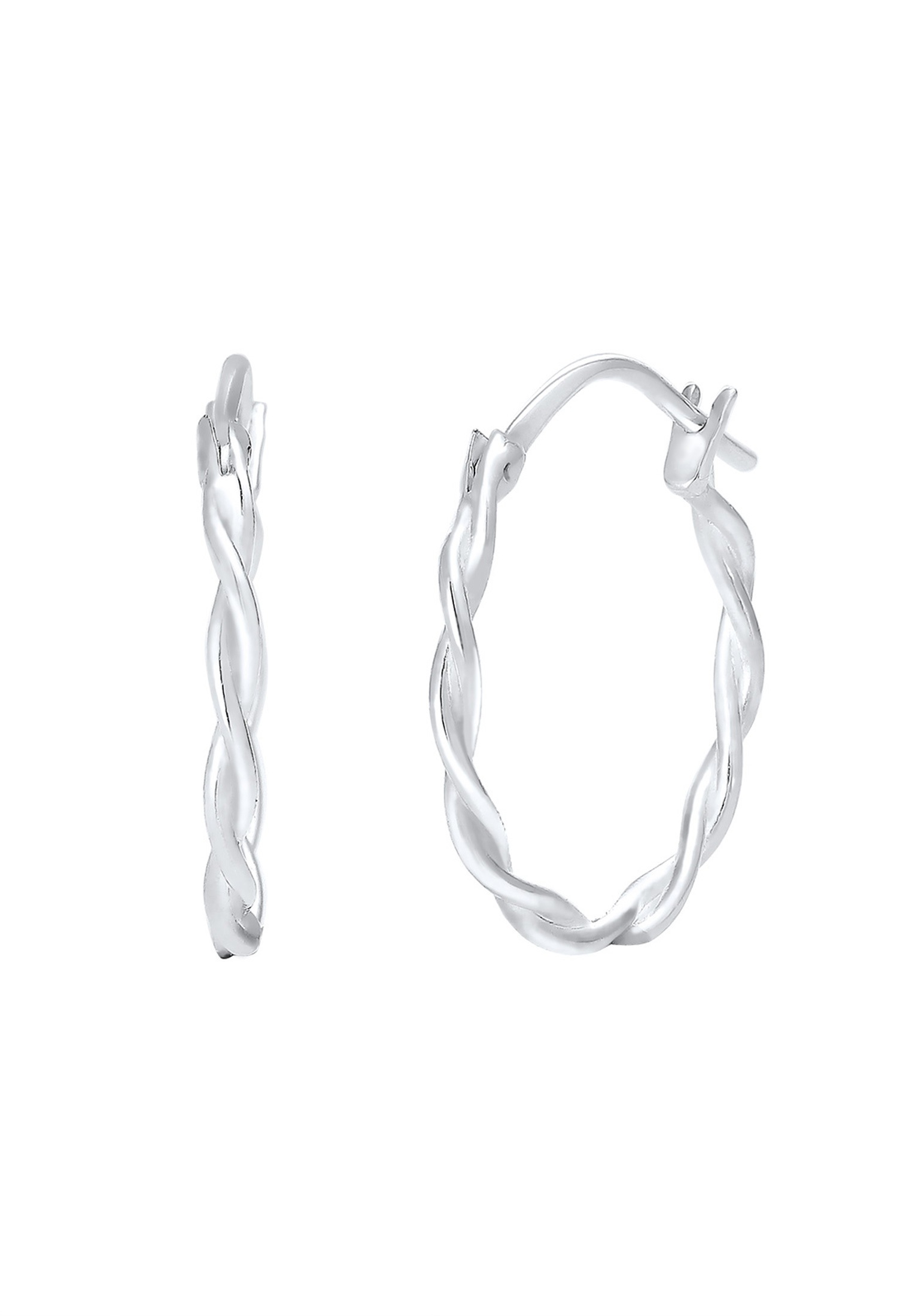 Elli Paar Creolen »Ohrringe Elli Ohrringe Twisted Gedreht Creole Trend 925 Silber«