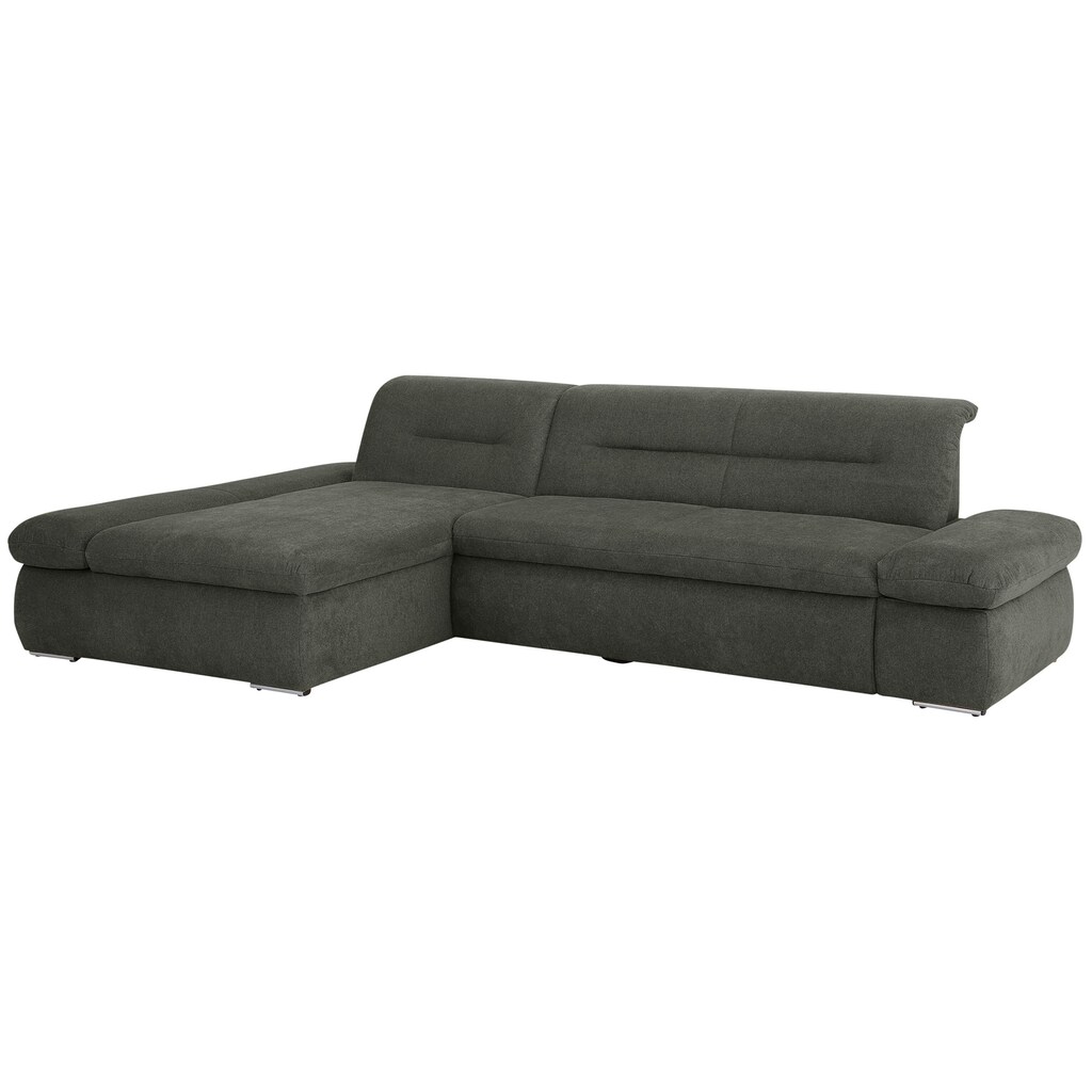 INOSIGN Ecksofa »Avesa L-Form«, Wahlweise mit Armteilvertsellung und Bettfunktion, B/T/H: 300/172/80cm