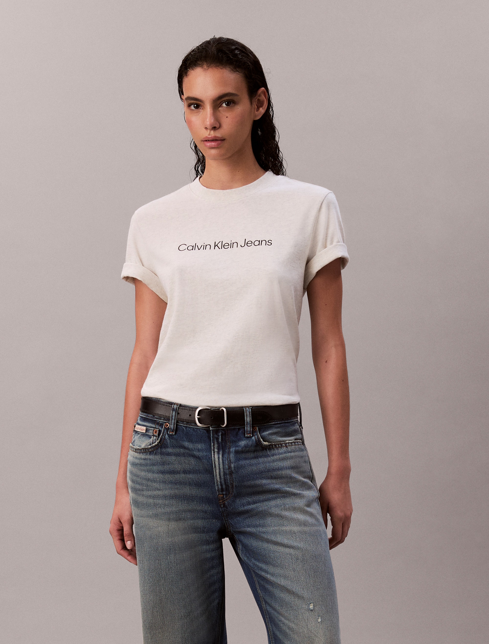 Calvin Klein Jeans T-Shirt »A- INST. LOGO CLASSIC TEE SS« mit Logoschriftzug