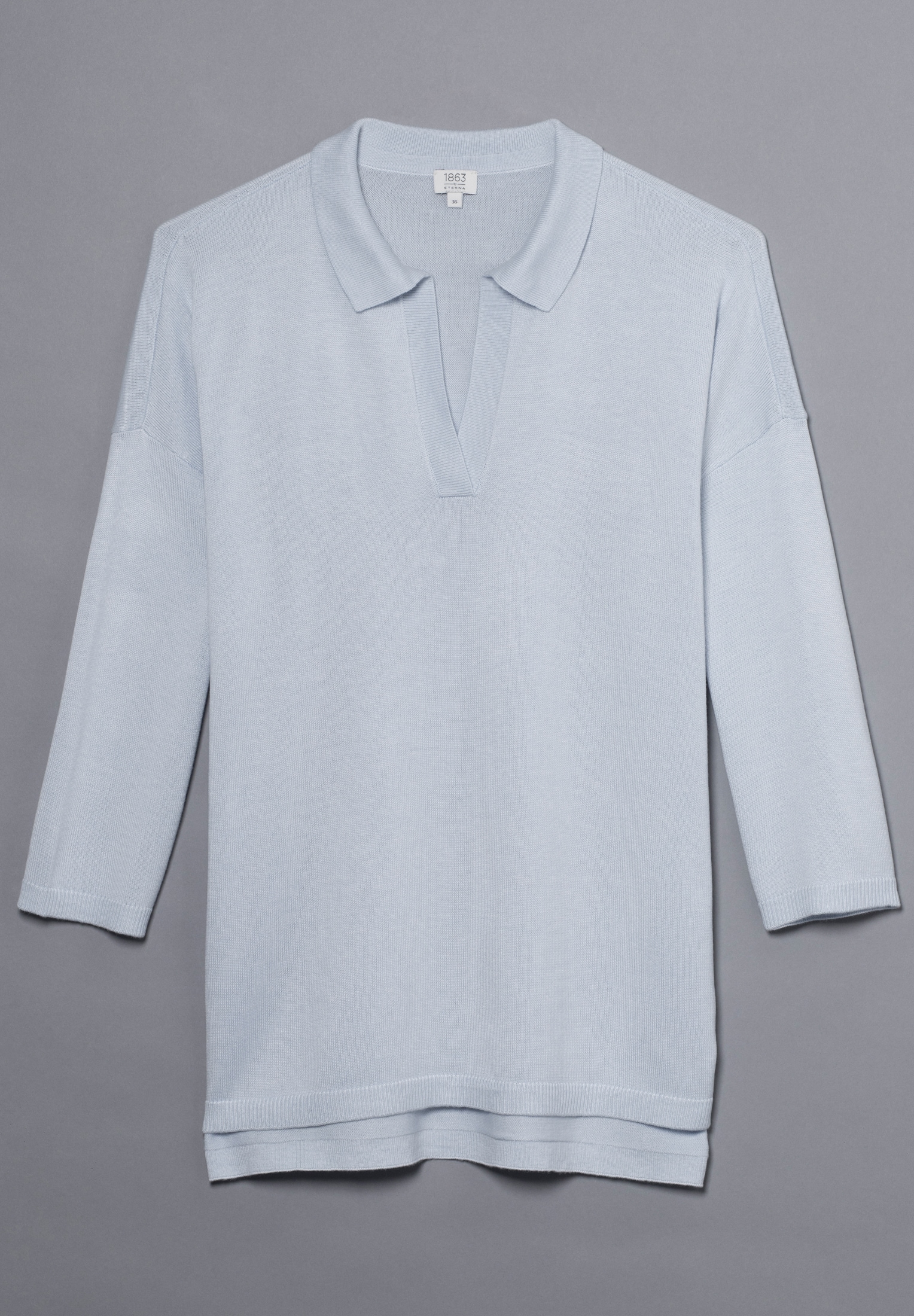 Eterna Langarm-Poloshirt