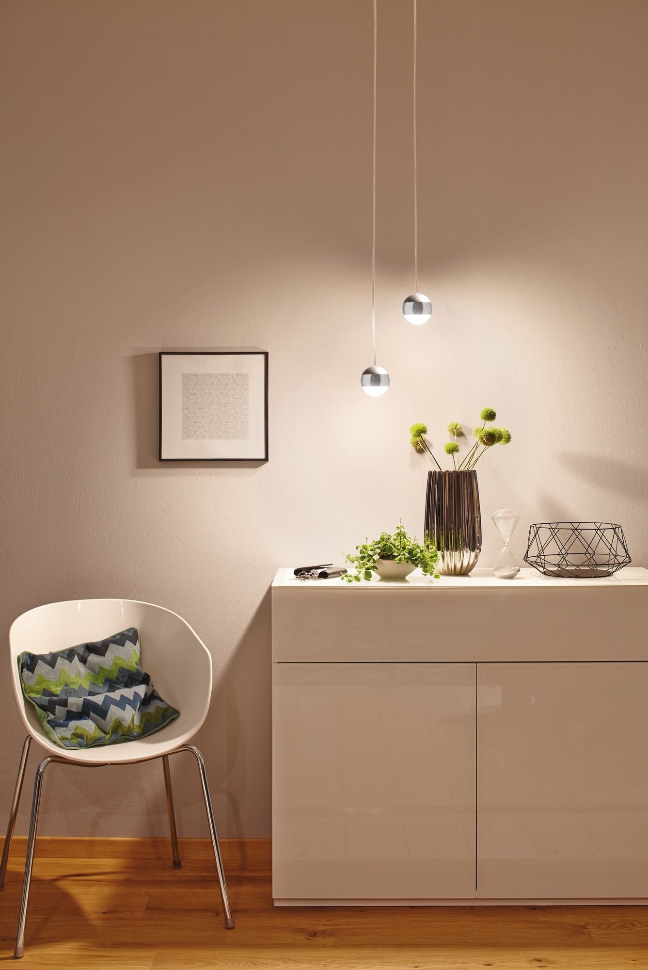 Paulmann Schienensystem-Leuchten »URail Pendel Capsule II 400lm 6,3W 2700K 230V Schwarz matt, Chrom«, dimmbar