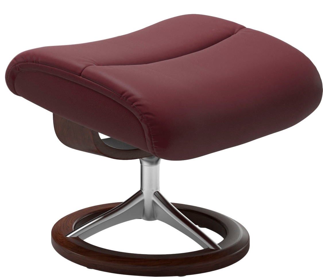 Stressless® Relaxsessel »View«, (Set, Relaxsessel mit Hocker), mit Signature Base, Größe M,Gestell Braun