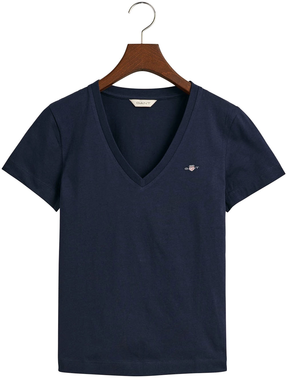 OTTO mit T-SHIRT«, Logostickerei KA SHIELD kleinen Brust auf Gant T-Shirt bei »REG V-NECK kaufen online der einer