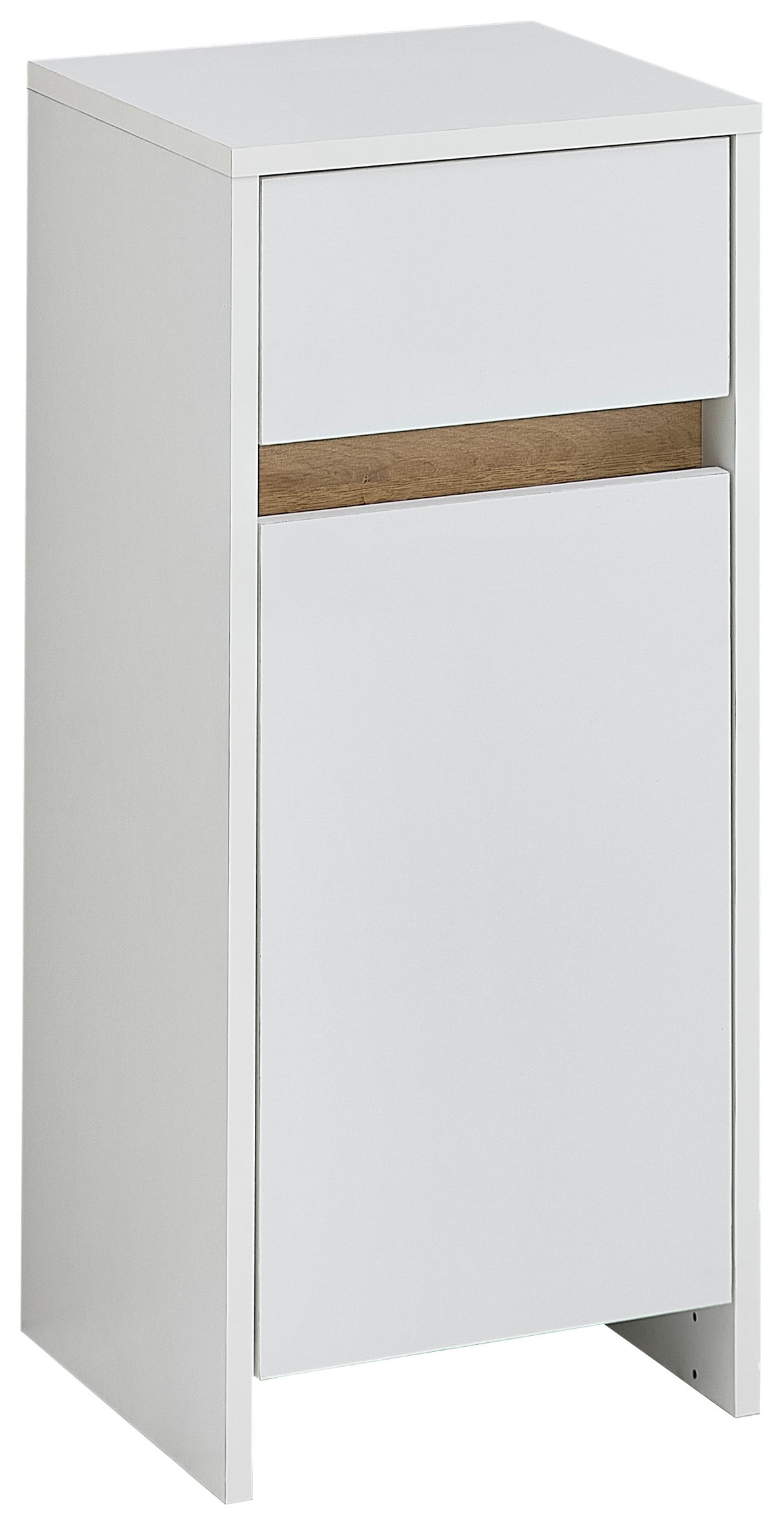 Saphir Badmöbel-Set »Quickset 100, Waschbeckenunterschrank mit Spiegelschrank«, (5 St.), Badezimmer-Set mit Unterschrank, Hängeschrank und Midischrank in Weiß