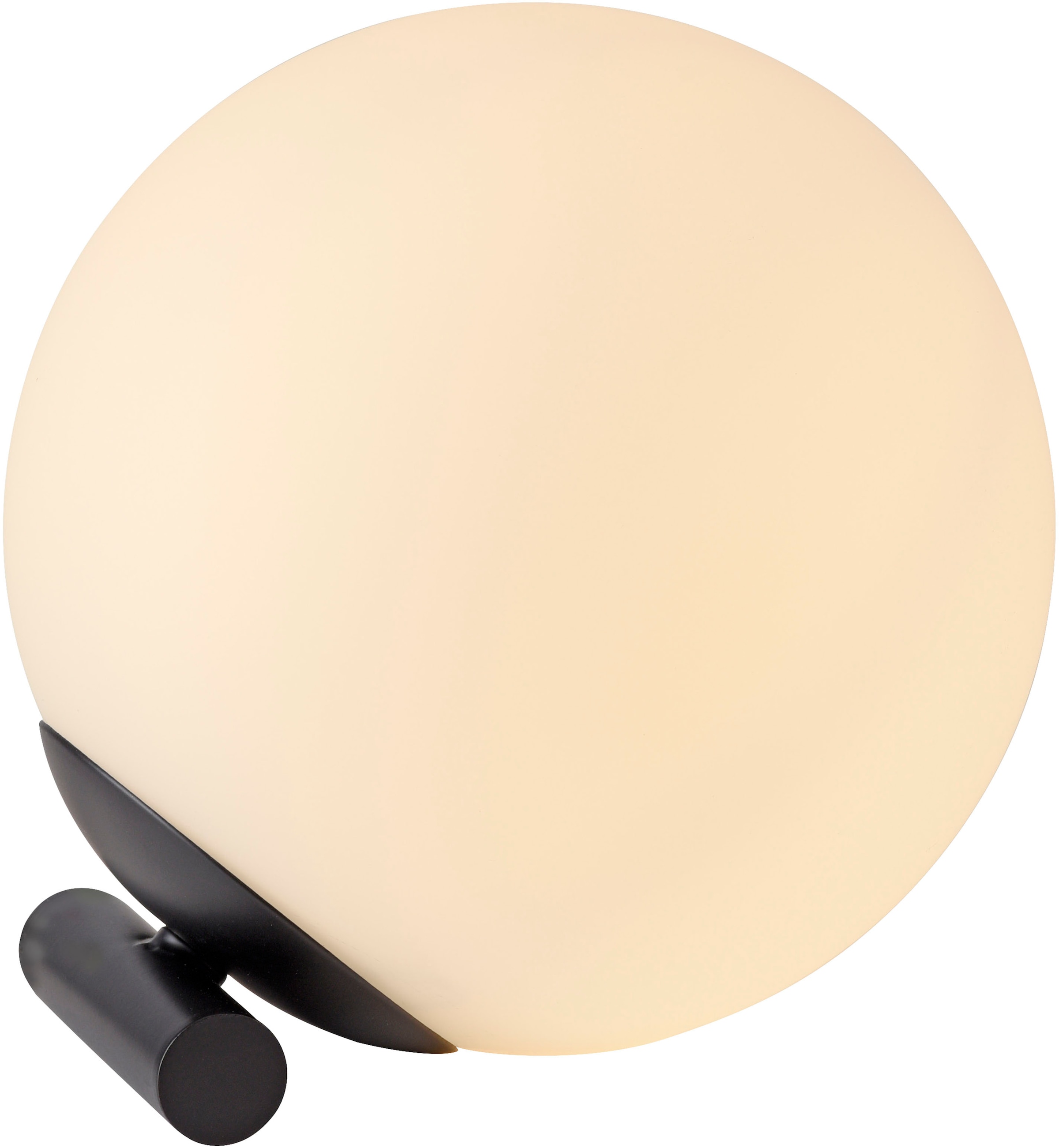 my home Tischleuchte »Nymölla«, 1 flammig, Leuchtmittel E14 | ohne Leuchtmittel, Tischleuchte mit großer Glaskugel, amberfarben oder opal matt weiß