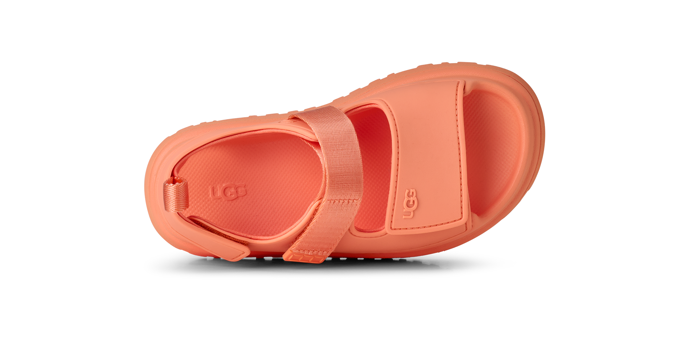 UGG Sandale »K GOLDENGLOW«  , Sommerschuh, Poolslides, Plateauabsatz, mit Klettverschluss