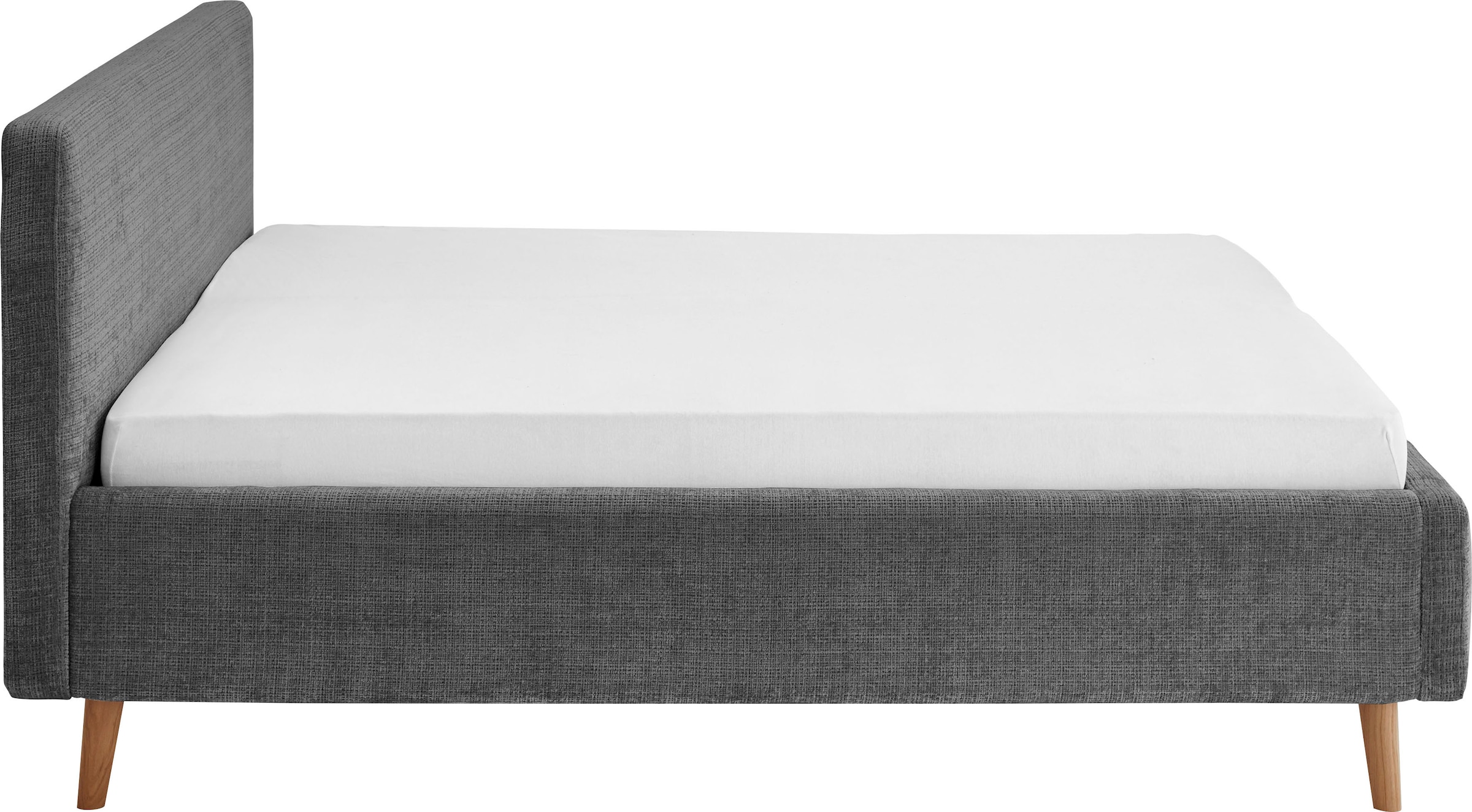 meise.möbel Polsterbett »MATTIS, Bett wahlweise mit Bettkasten, Bouclé-Bezug« Liegeflächen: 140x200cm, 160x200cm & 180x200cm