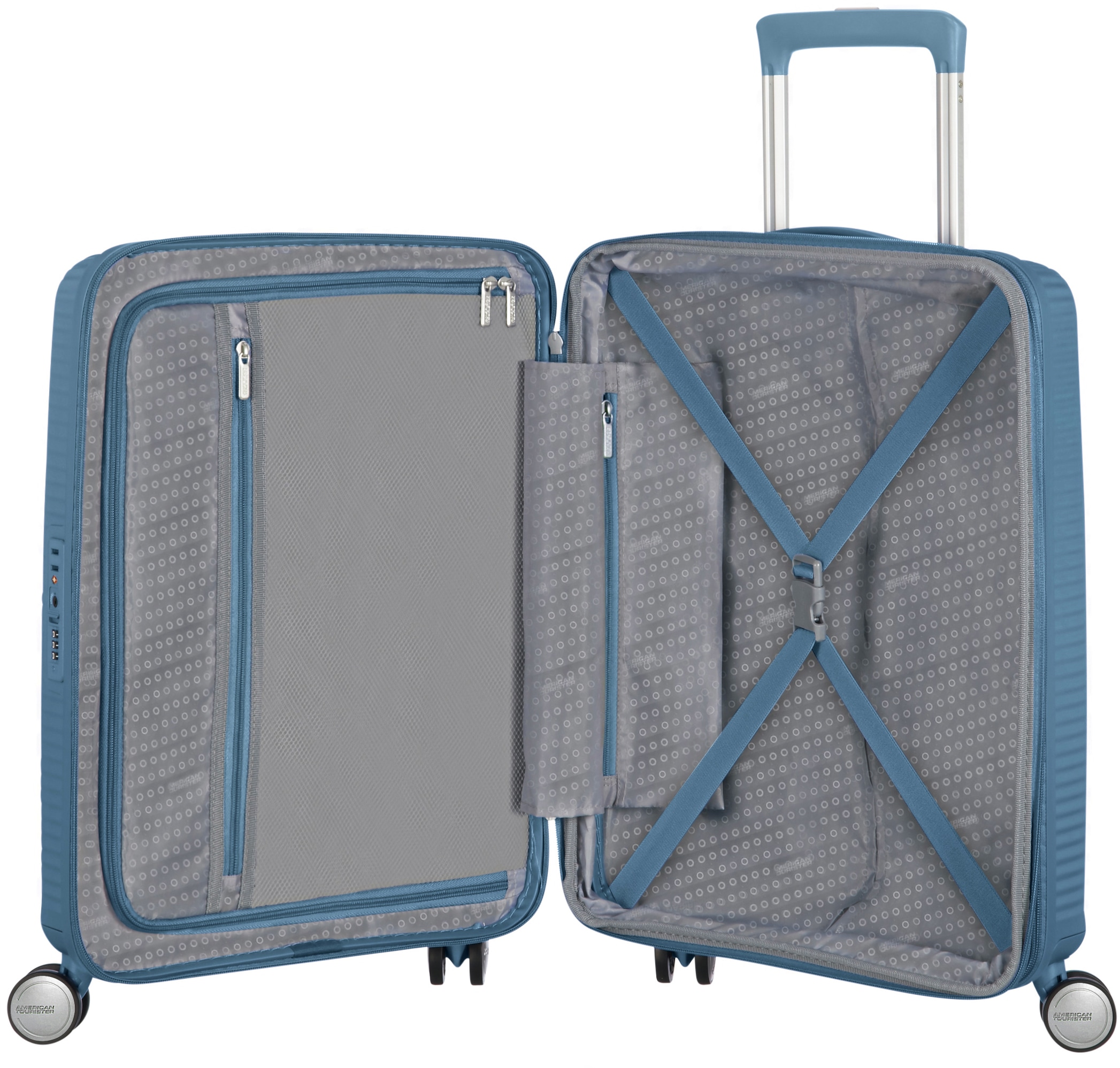 American Tourister® Hartschalen-Trolley »SOUNDBOX 55«, 4 St. Rollen, Handgepäck-Koffer Reisegepäck Volumenerweiterung TSA-Zahlenschloss