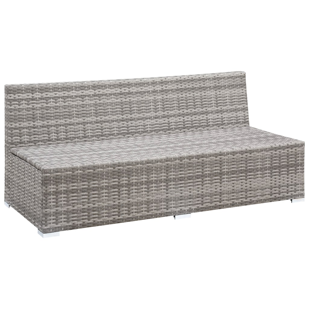 KONIFERA Gartenlounge-Set »Kalamos«, (Set, 23 tlg., 3er-Sofa, 2x 2er Sofa, Ecksofa, 2x Hocker, 2x Tisch, inkl. Auflagen), Polyrattan, Aluminium, 10 Personen, individuell aufstellbar