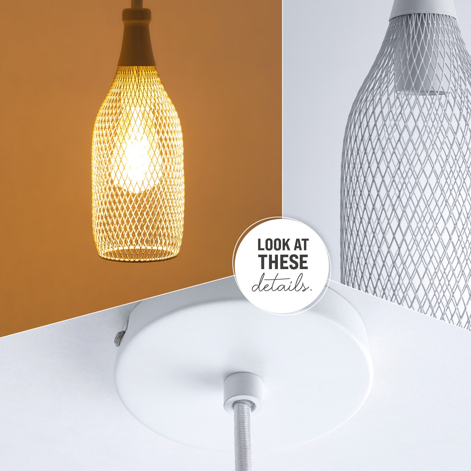 Paco Home Pendelleuchte »DESMOND« E27 Hängelampe Esszimmer Esstischlampe Metall 1,5m Textilkabel Kürzbar