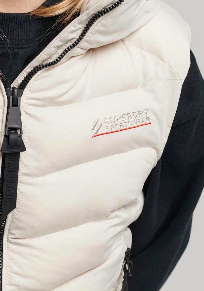 Superdry Steppweste »HOODED OTTO PADDED bei GILET« MICROFIBRE