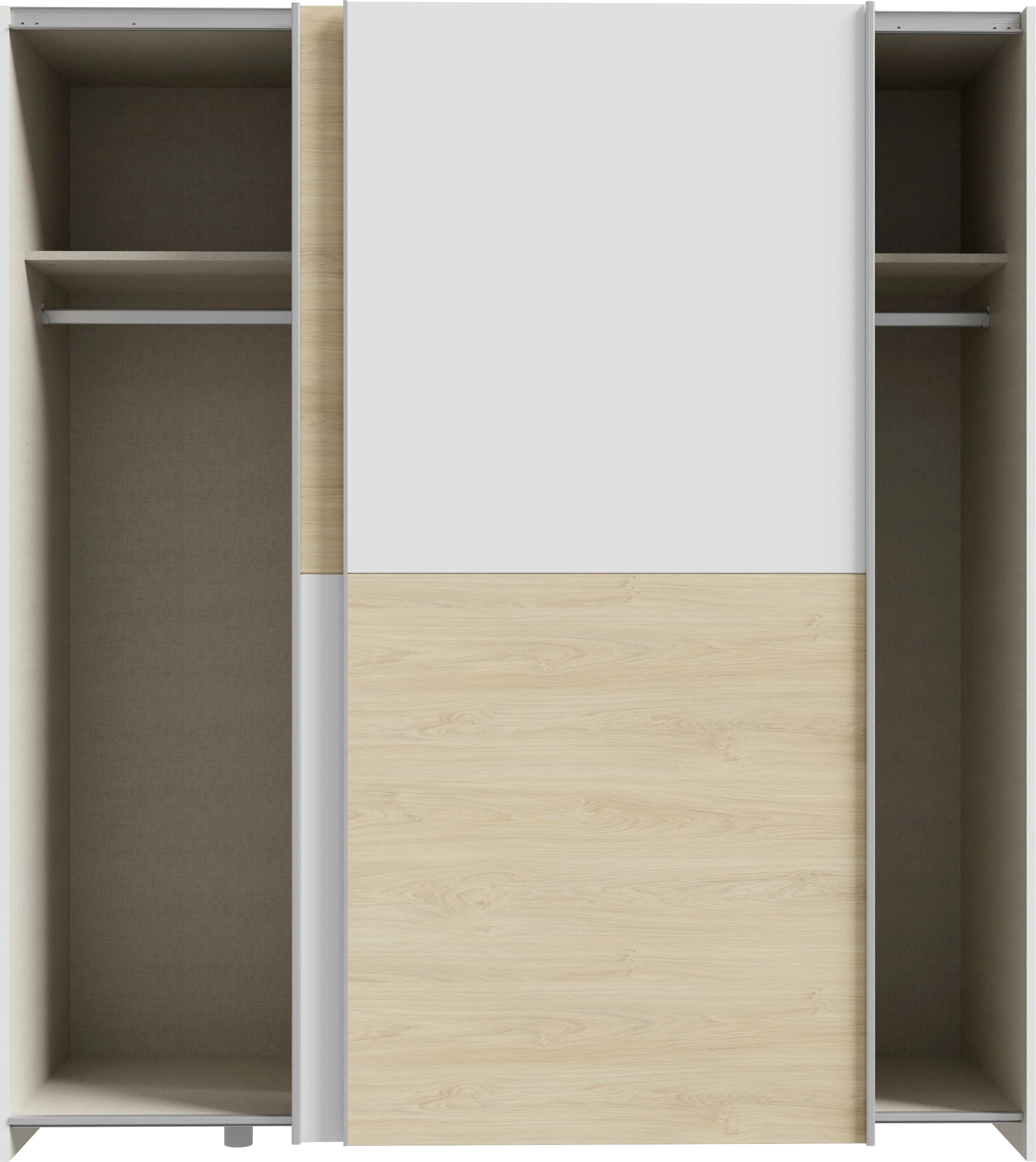 Home affaire Schwebetürenschrank »2 Schiebetüren, Made in Europe, stabil und zeitlos«, (5 Breiten: 120 -200cm, Höhe ca. 190cm), in verschiedenen Farben und Breiten