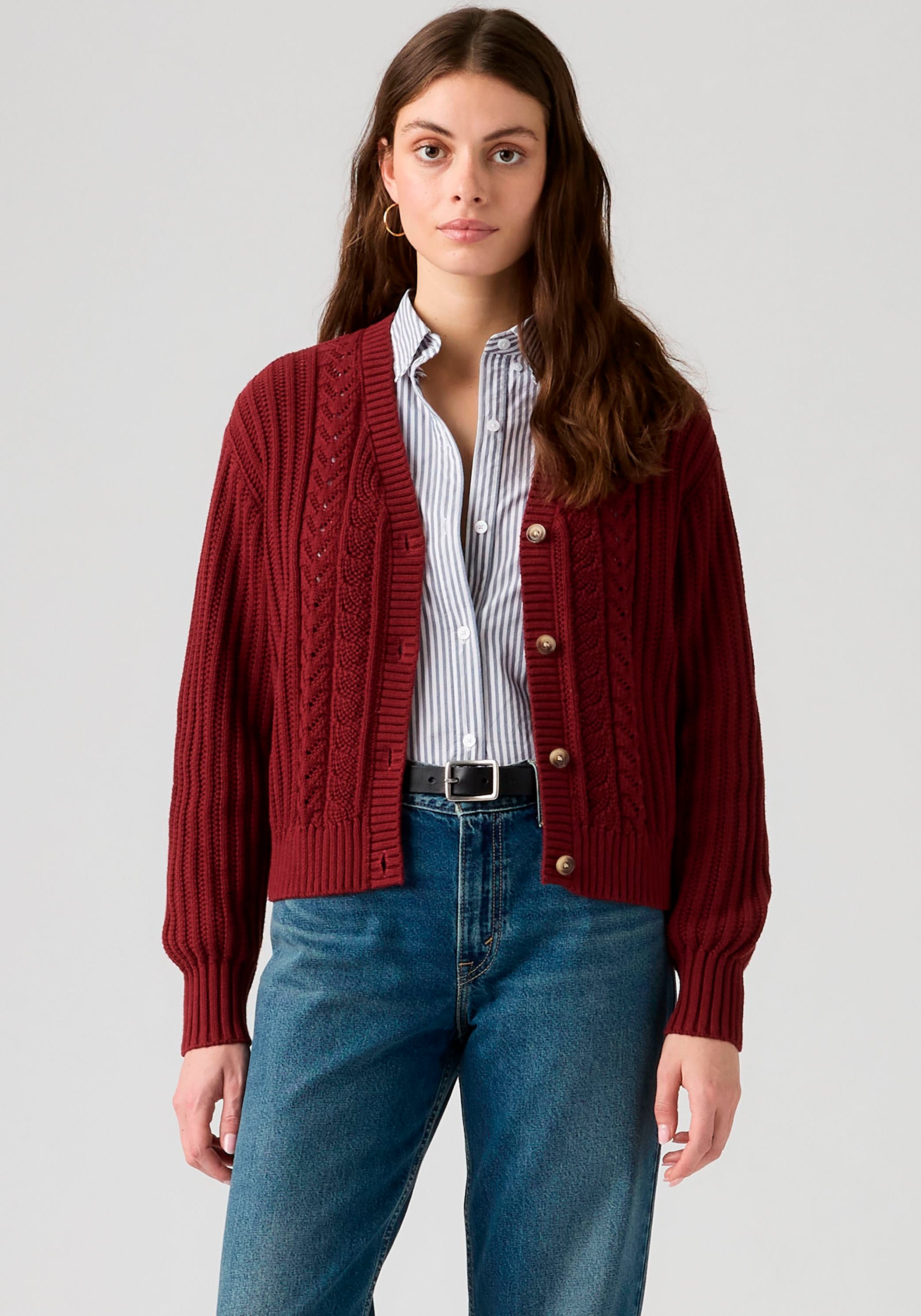 Levi's® Cardigan »SNOWFLAKE CARDIGAN« gestreift, mit Knopfleiste