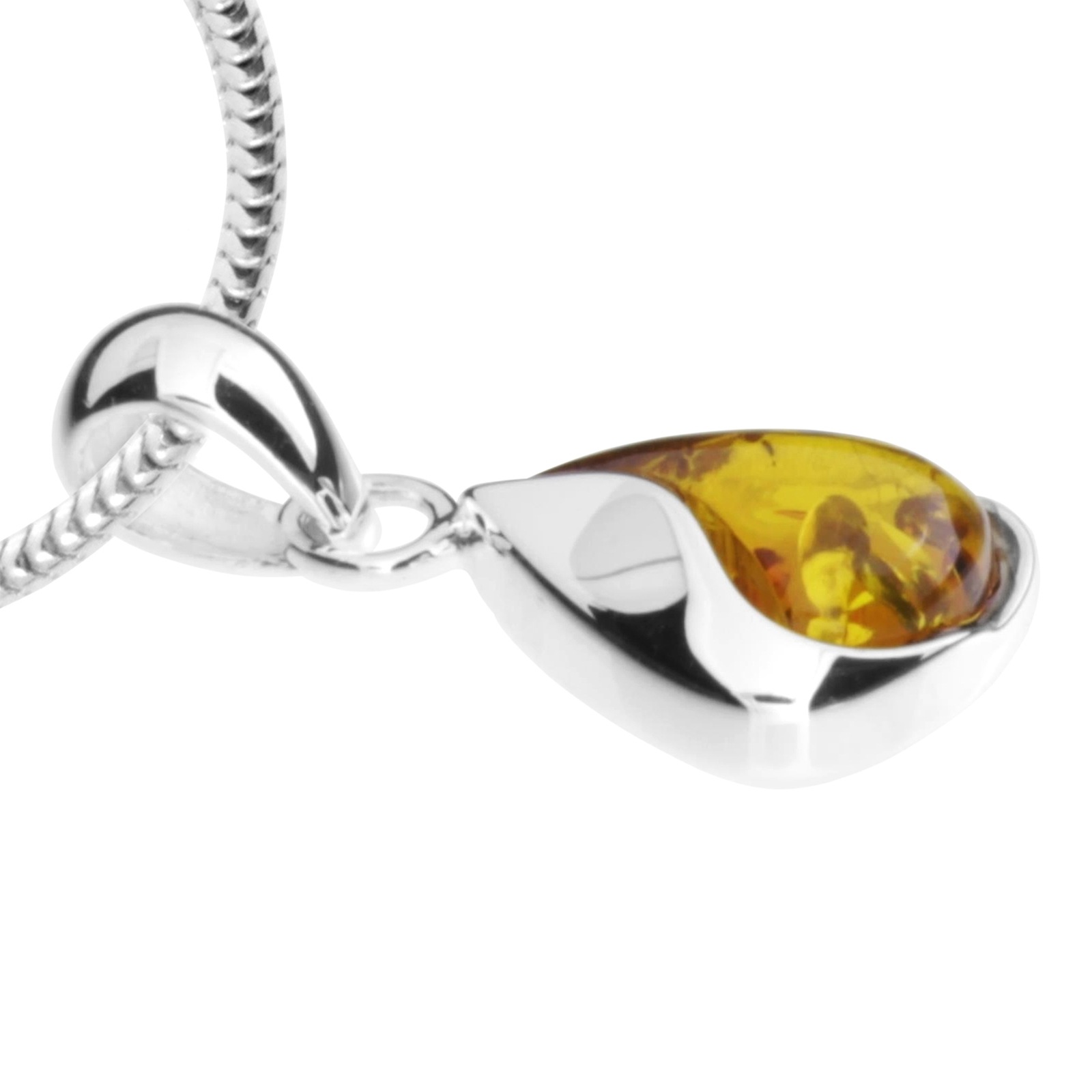 OSTSEE-SCHMUCK Kette mit Anhänger »- Jeska 20 mm - Silber 925/000 - Bernstein«
