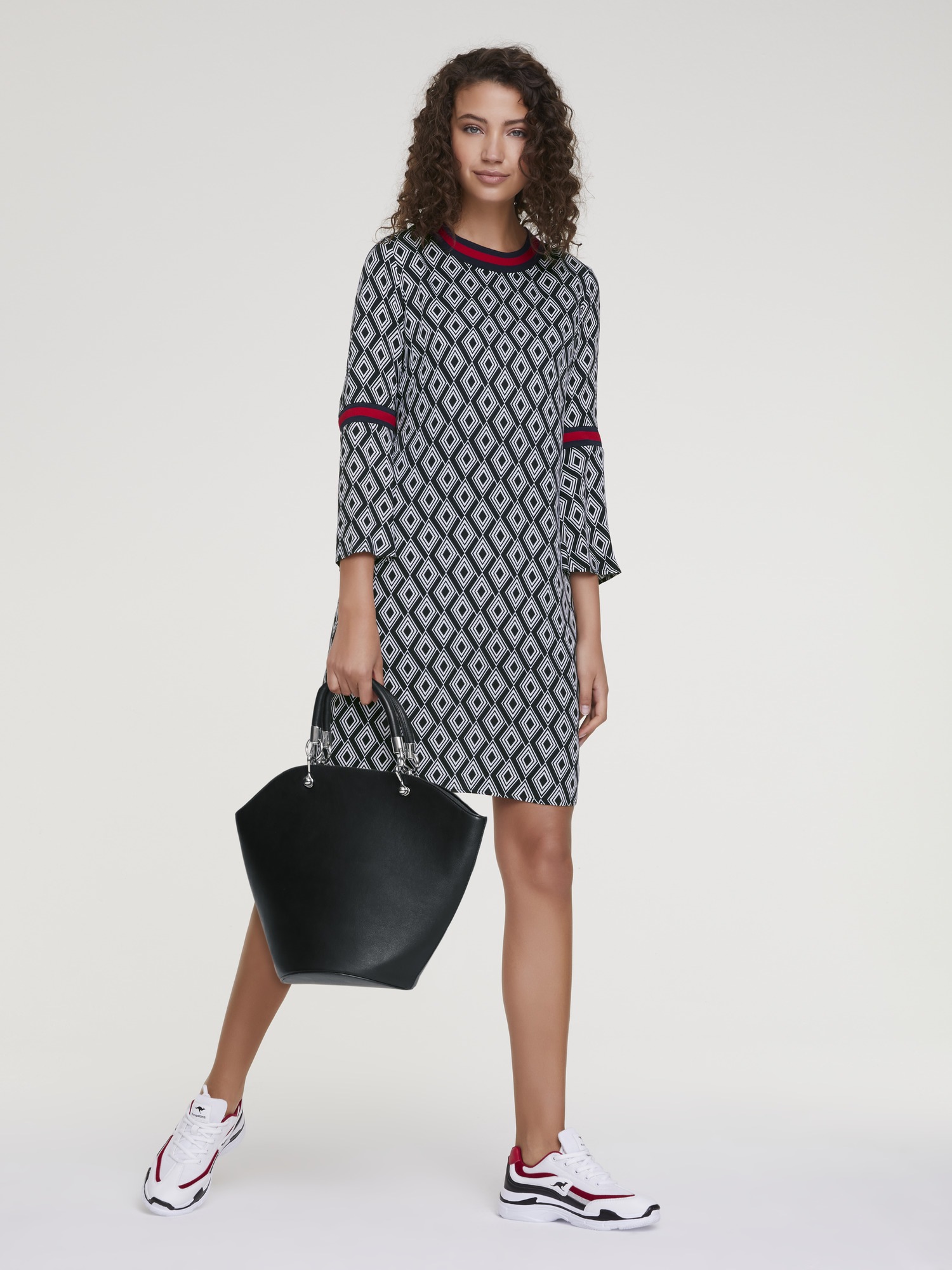 RICK CARDONA by Heine Druckkleid, mit Trompetenärmel