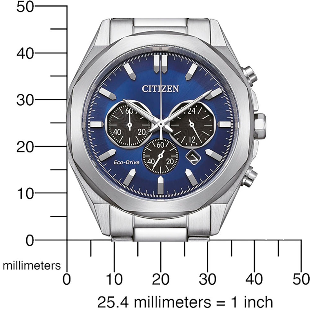 Citizen Chronograph, Armbanduhr, Herrenuhr, Solar, Stoppfunktion, Edelstahlarmband