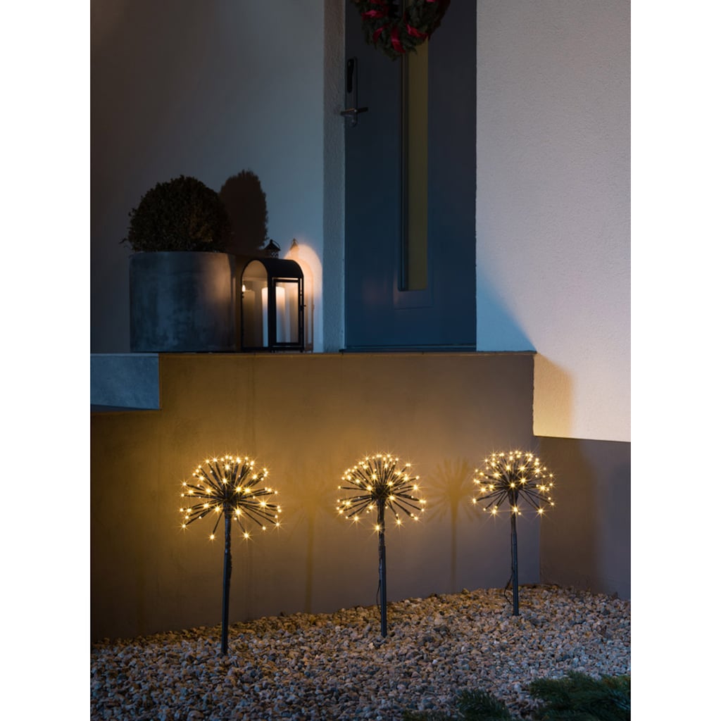 KONSTSMIDE LED Gartenleuchte »Spiessleuchte mit 3 Pusteblumen«, 1 St., bernsteinfarben