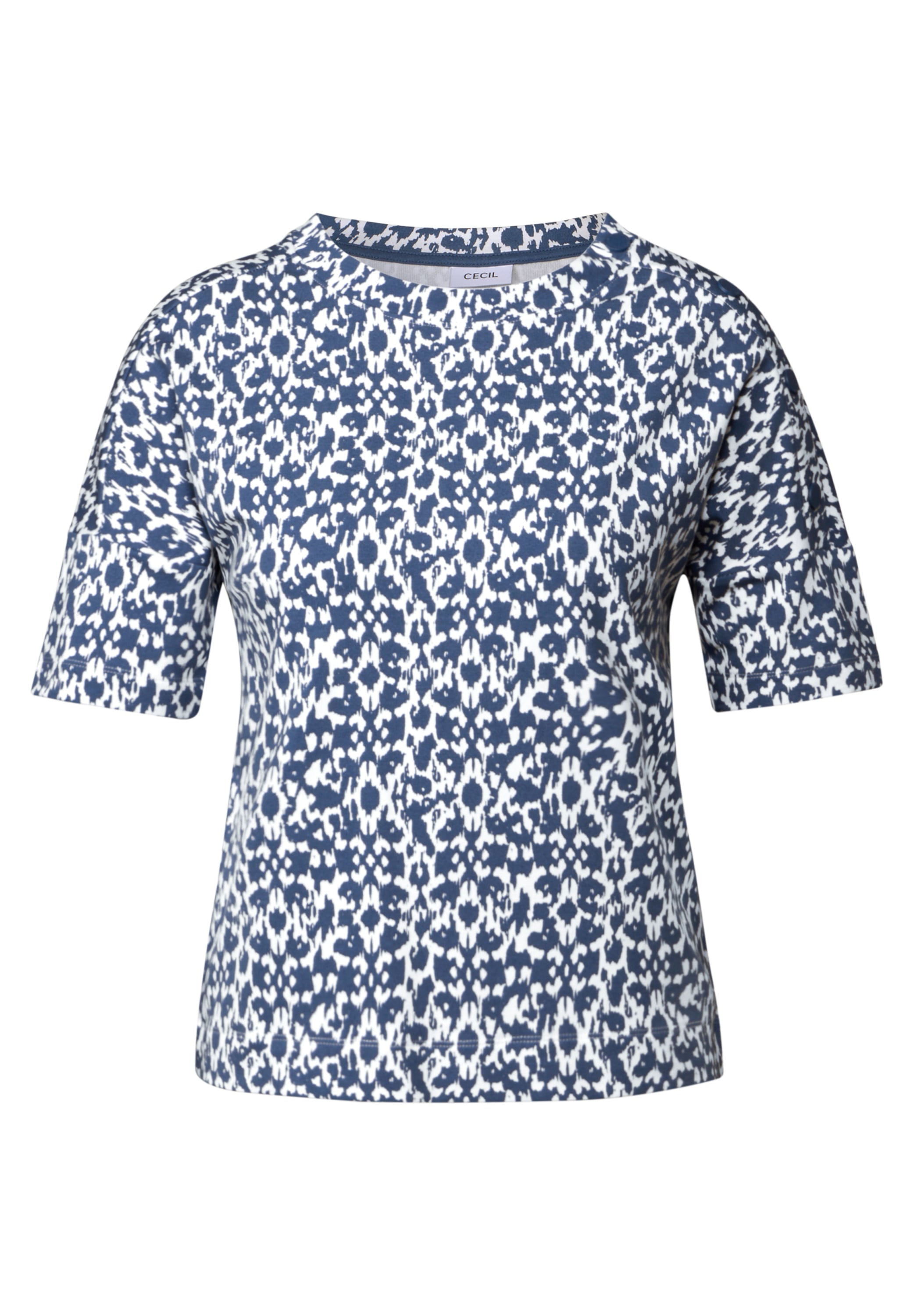 Cecil Print-Shirt, mit Minimalprint und Knopfdetail