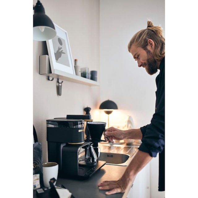 Melitta Kaffeemaschine mit Mahlwerk »EPOS® 1024-04«, 1 l Kaffeekanne,  Papierfilter, 1x4, Schwarz/Gold, 360°rotierender Wasserauslauf jetzt kaufen  bei OTTO