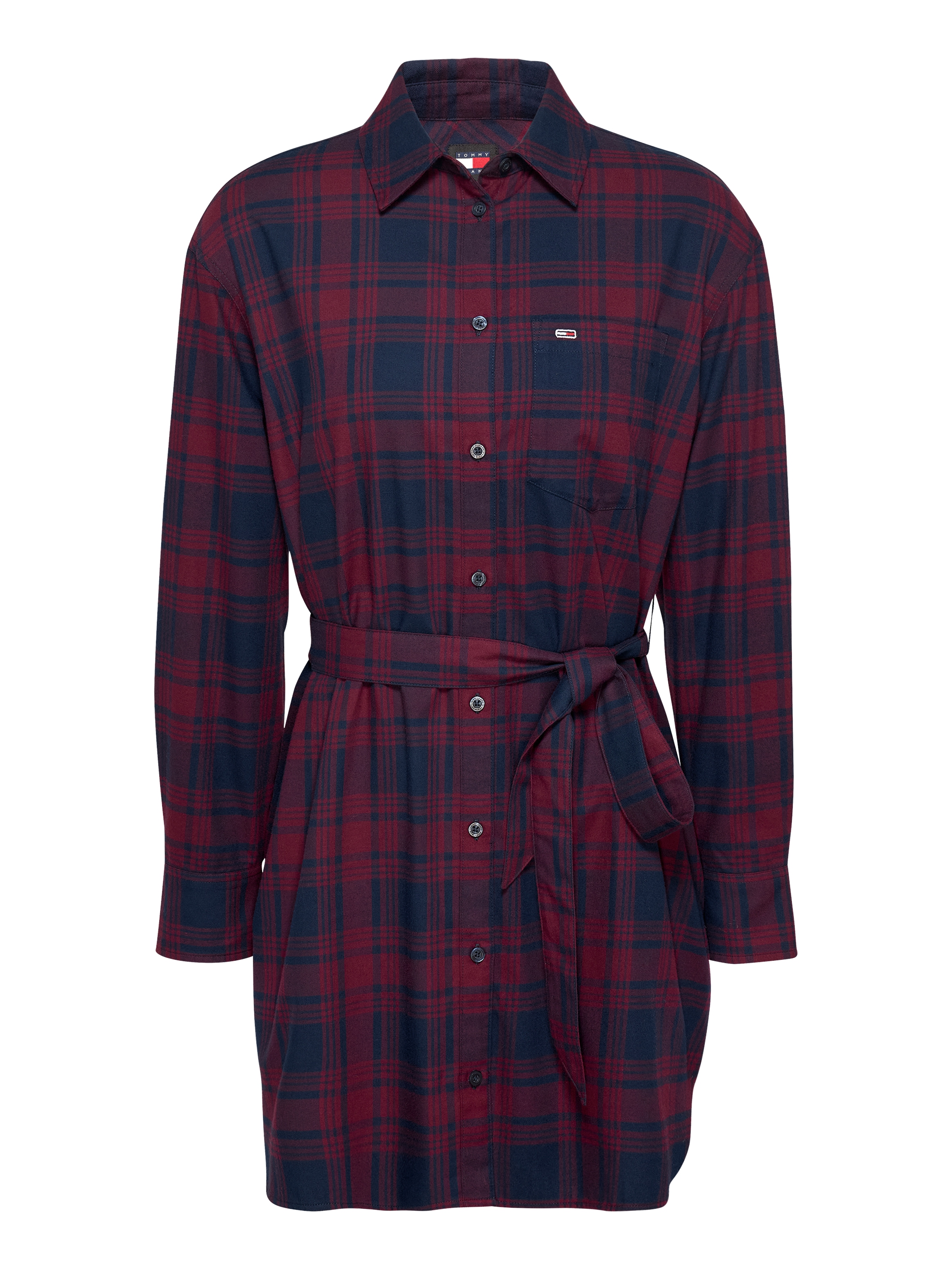 Tommy Jeans Curve Hemdblusenkleid »TJW CHECK SHIRT DRESS EXT«, in Großen Größen, modisches Karodessin