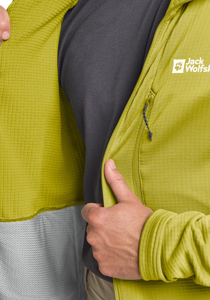 Jack Wolfskin Fleecejacke »KOLBENBERG HOODED FZ M«, mit Kapuze