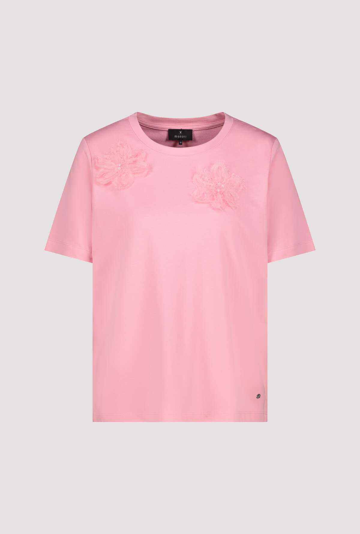Monari T-Shirt »Shirt 3D Blume« Regular fit mit 3D-Blumen