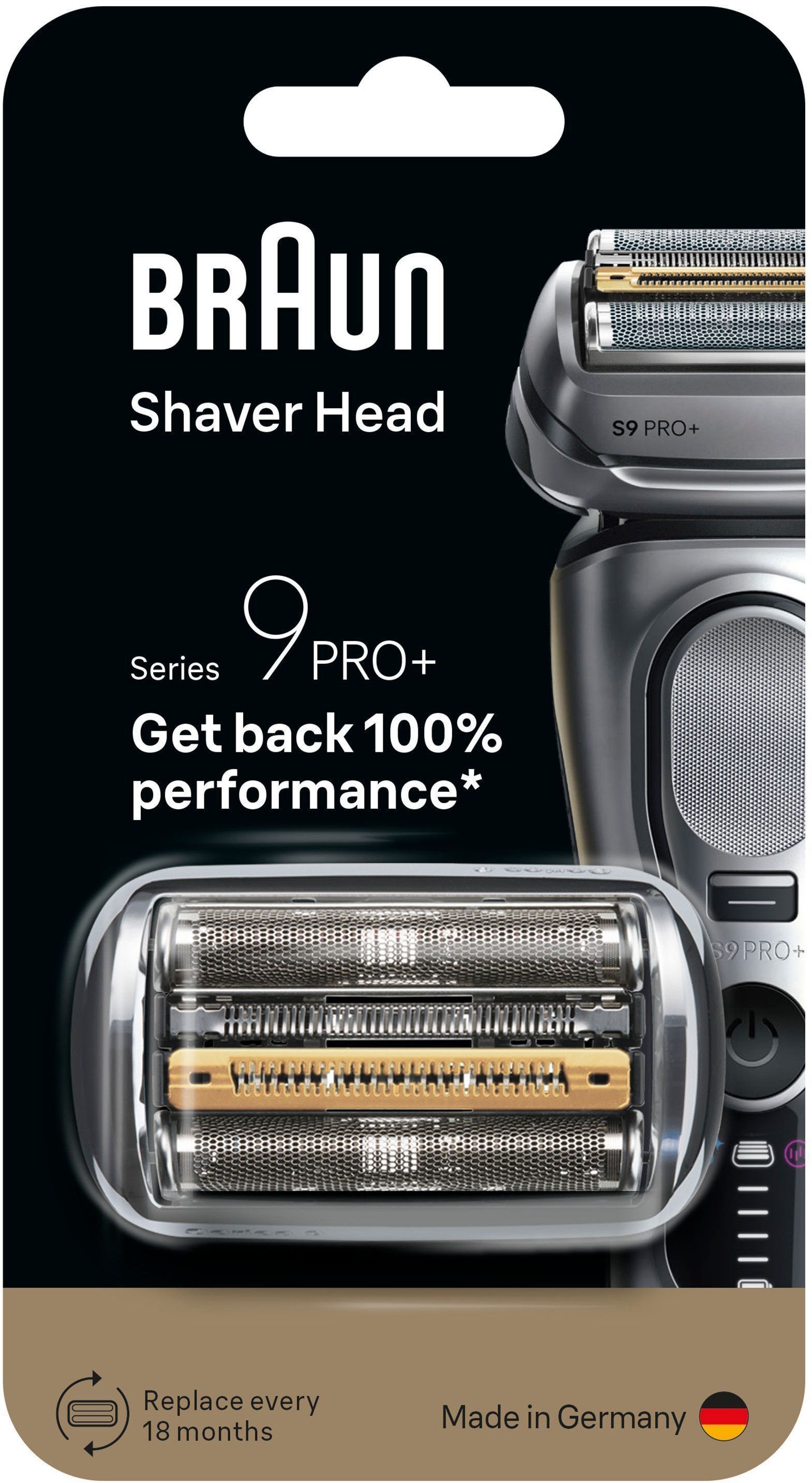 Braun Ersatzscherkopf »Series 9 96M«, Kompatibel mit allen Braun Series 9 Rasierern, ORIGINAL vom Hersteller
