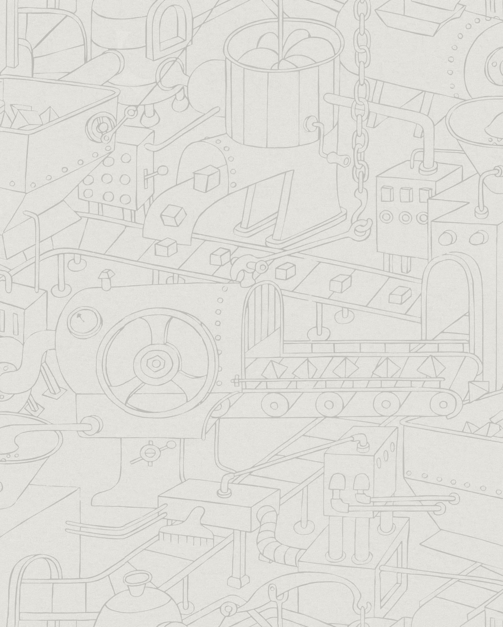 Komar Fototapete »Vlies Fototapete - Doodle Factory - Größe 200 x 250 cm« Motiv | bedruckt glatt