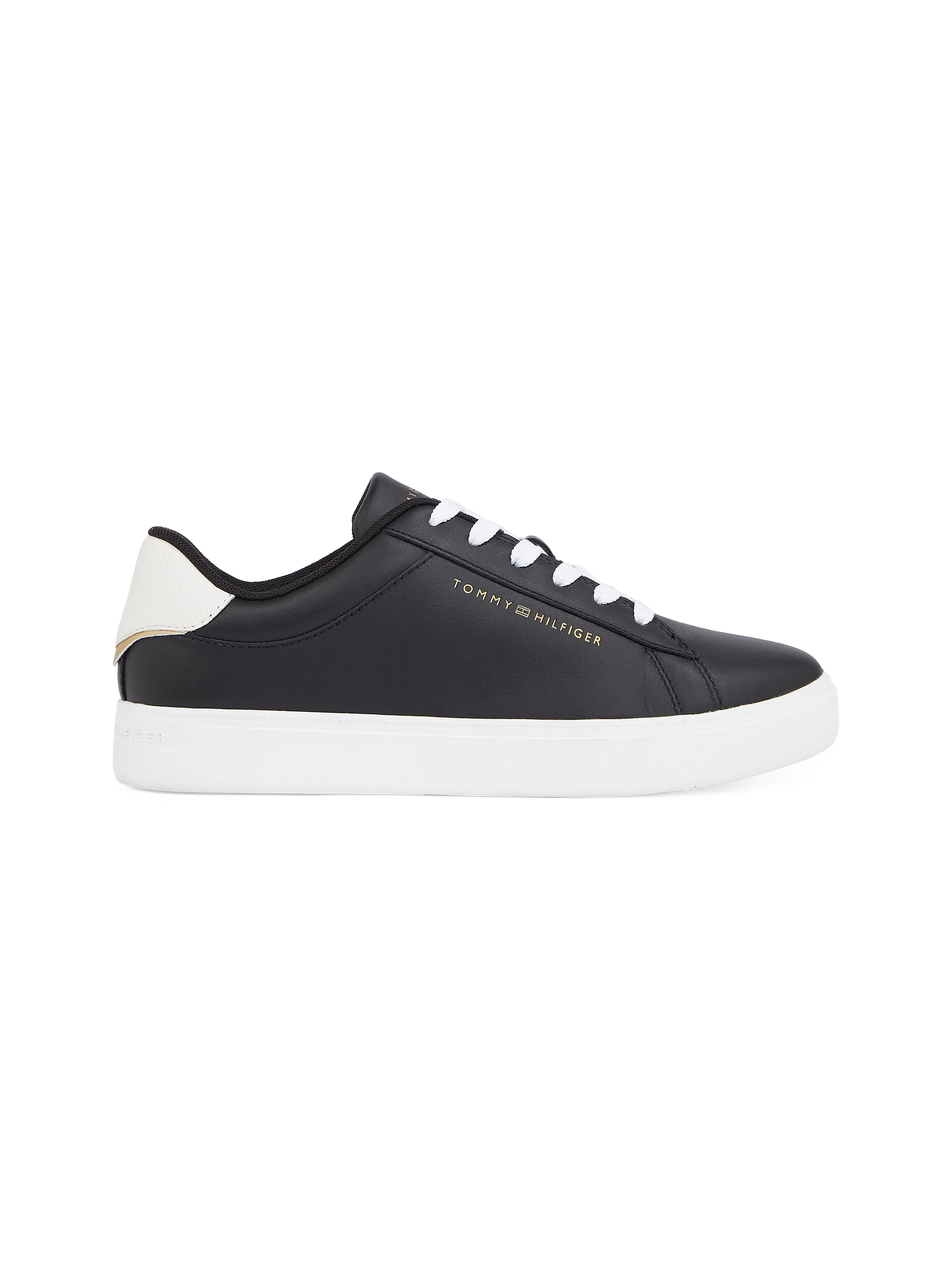 Tommy Hilfiger Plateausneaker »ESSENTIAL COURT SNEAKER«, Freizeitschuh, Halbschuh, Schnürschuh mit Logoschriftzug