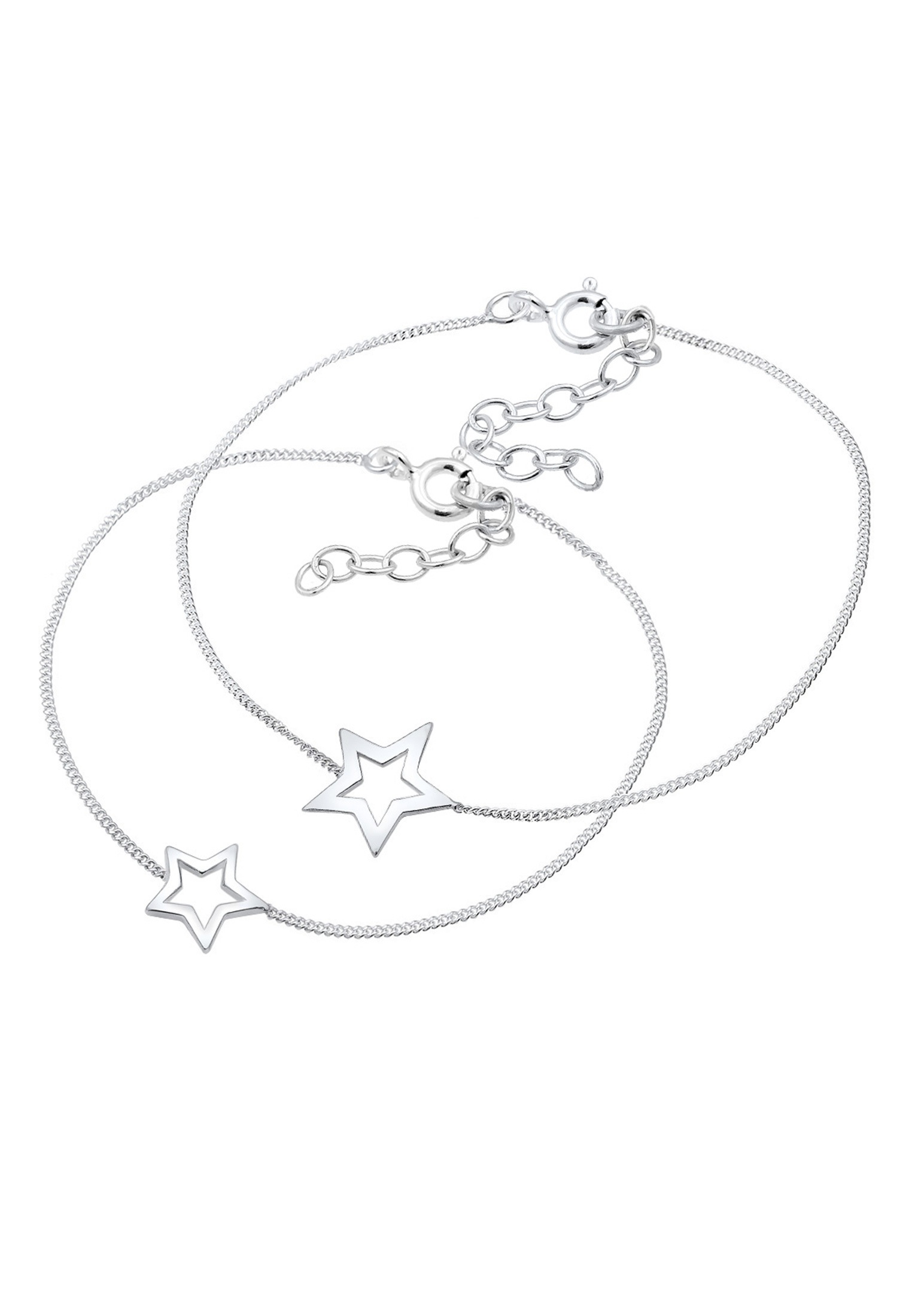 Elli Armketten Set »Armband Set Mutter Kind Sterne Astro Cut Out 925 Silber«