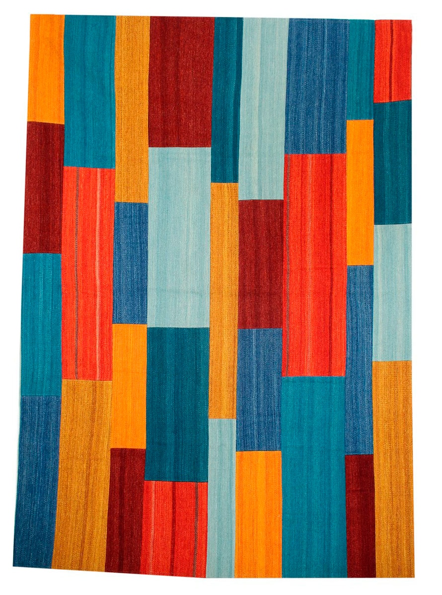 Kayoom Teppich »Radical 335« rechteckig 15 mm Höhe Handgewebter Jacquard Kilim, hochwertige Materialmischung.