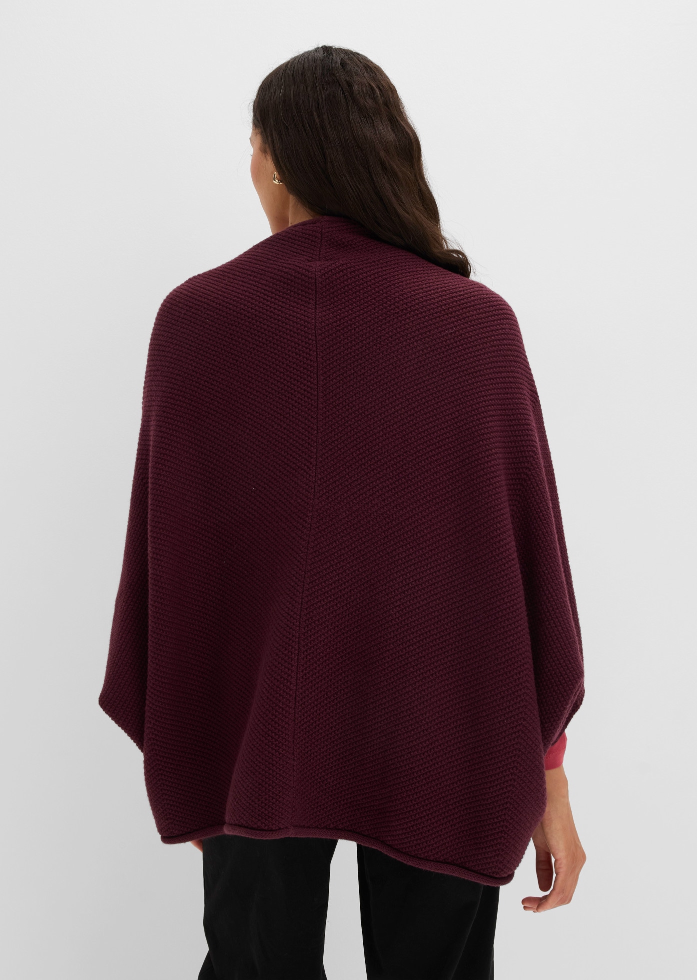bonprix Strickjacke figur umschmeichelndes Strick-Cape-Cardigan-Design, Loose Fit