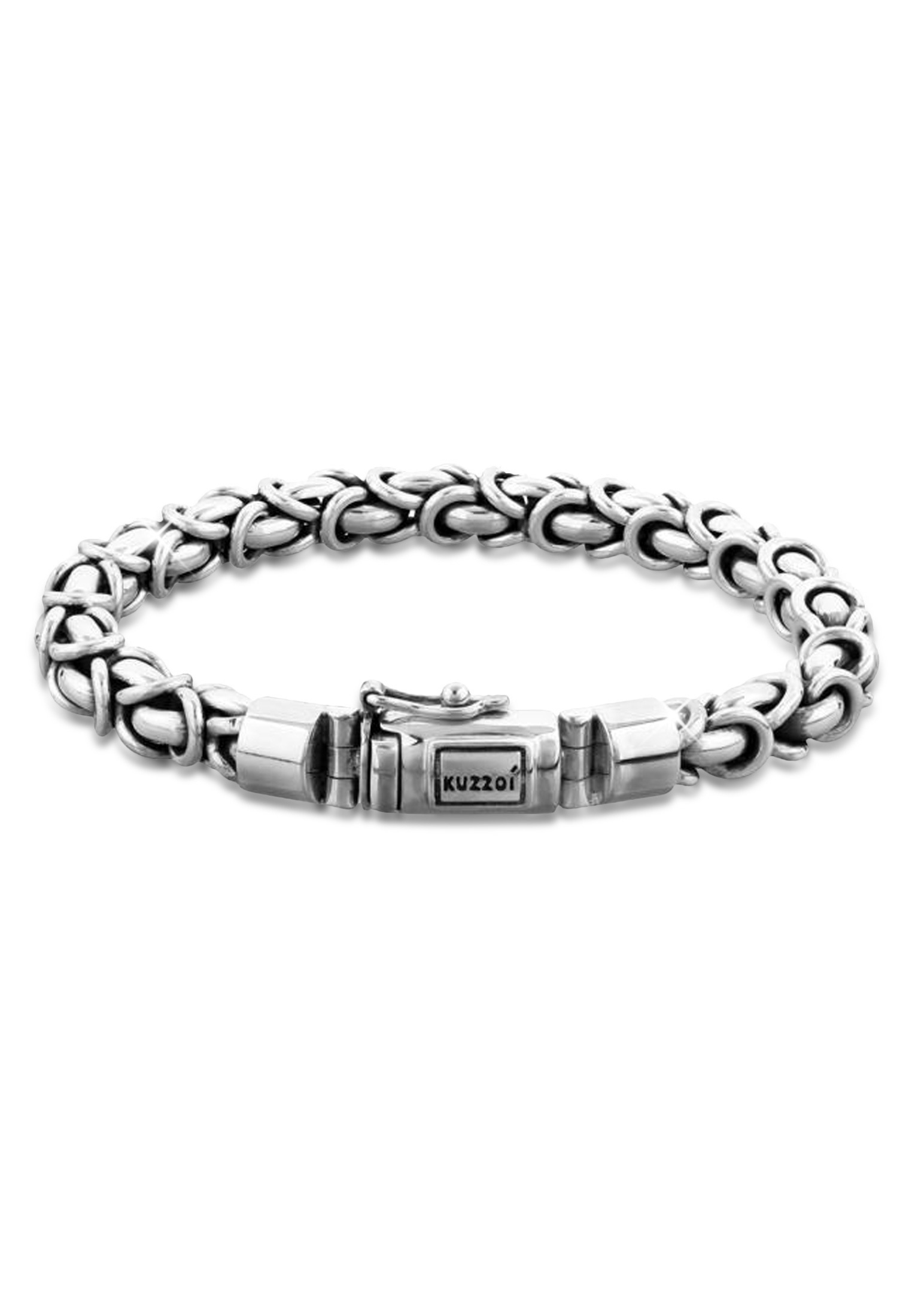 Kuzzoi Armband »Herren Panzerarmband Königskette Basic 925 Silber«