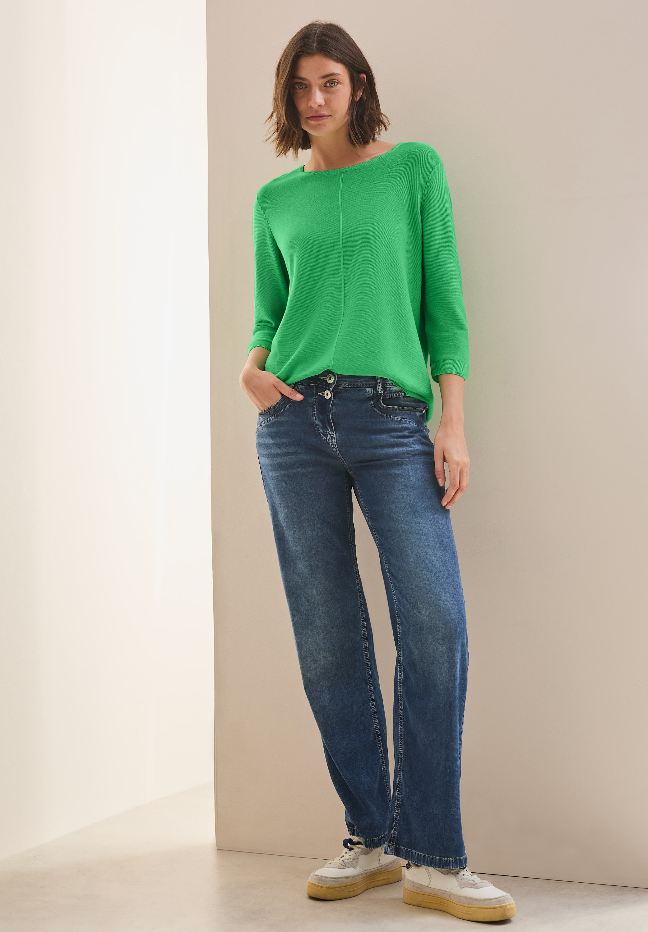 Cecil Strickpullover, mit 3/4-Arm und Rundhals