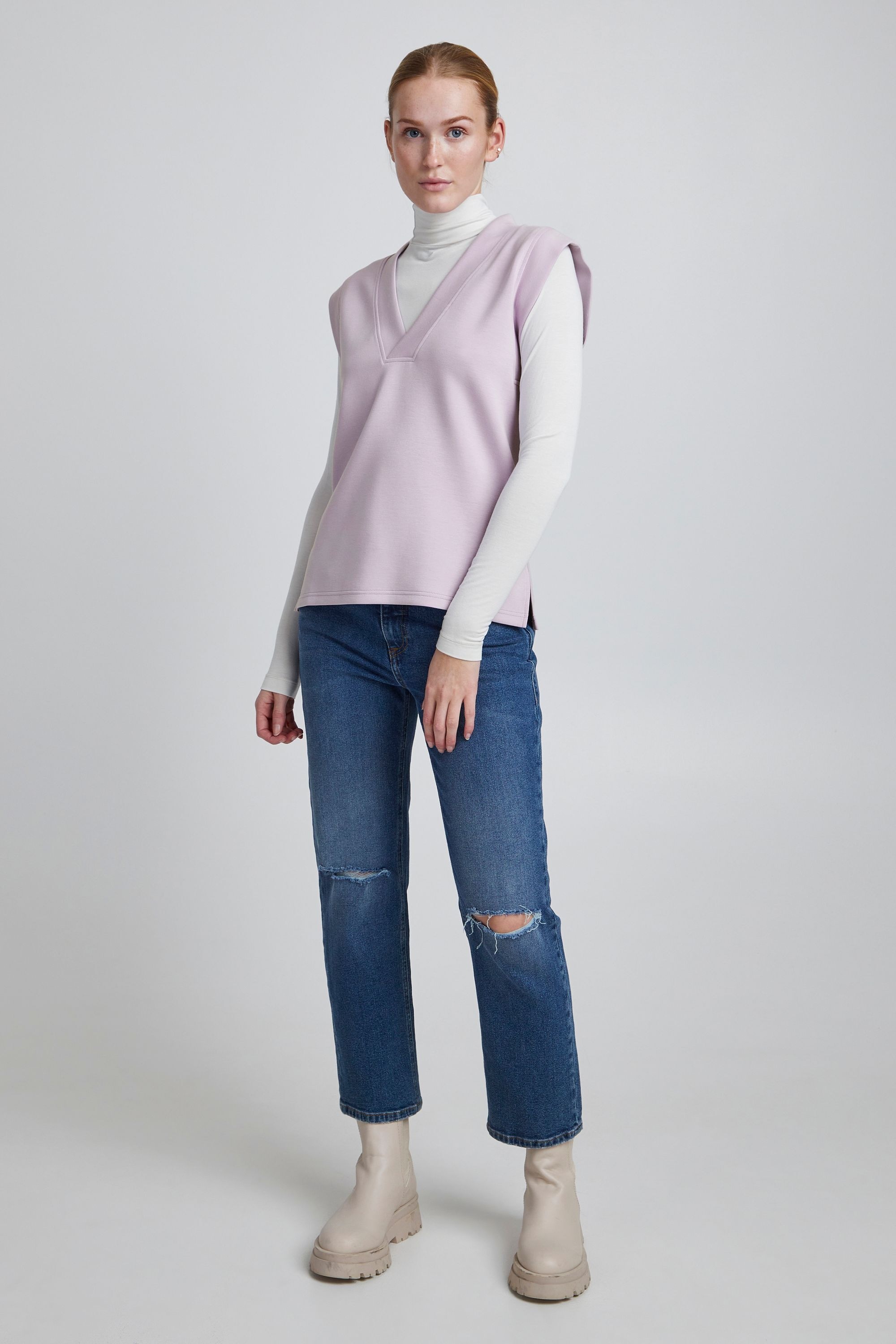 b.young Strickjacke »Strick-V-Pullover BYPusti«