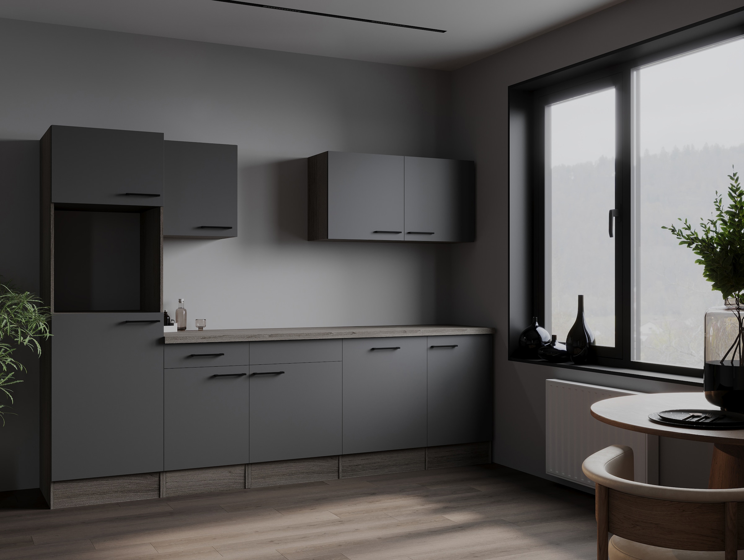 RESPEKTA Küchenzeile »Oliver« Breite 280 cm, 90 cm Arbeitshöhe, in exklusiver Konfiguration für OTTO