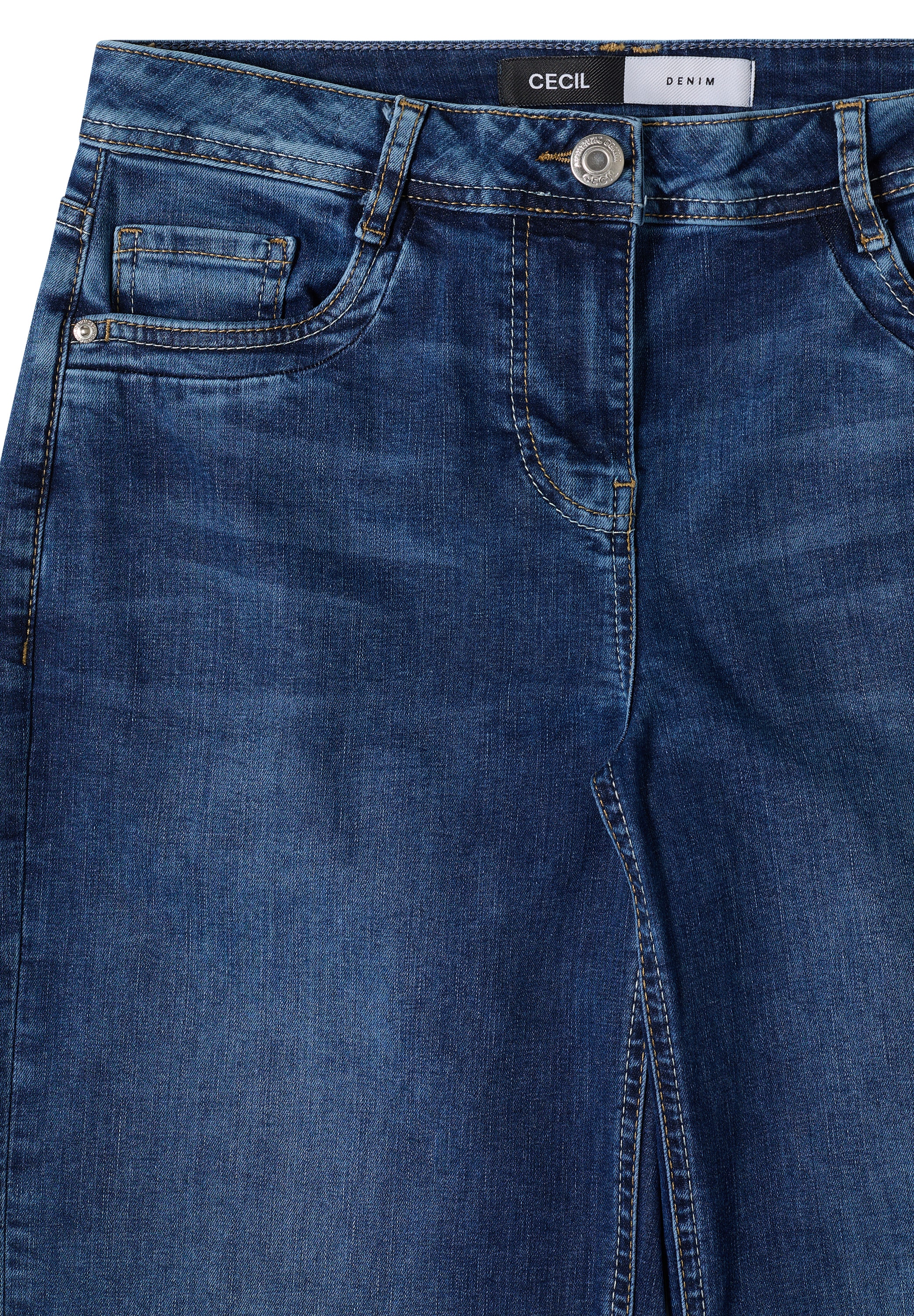 Cecil Weite Jeans »Style Neele« mit Turn-Up im Leo-Look