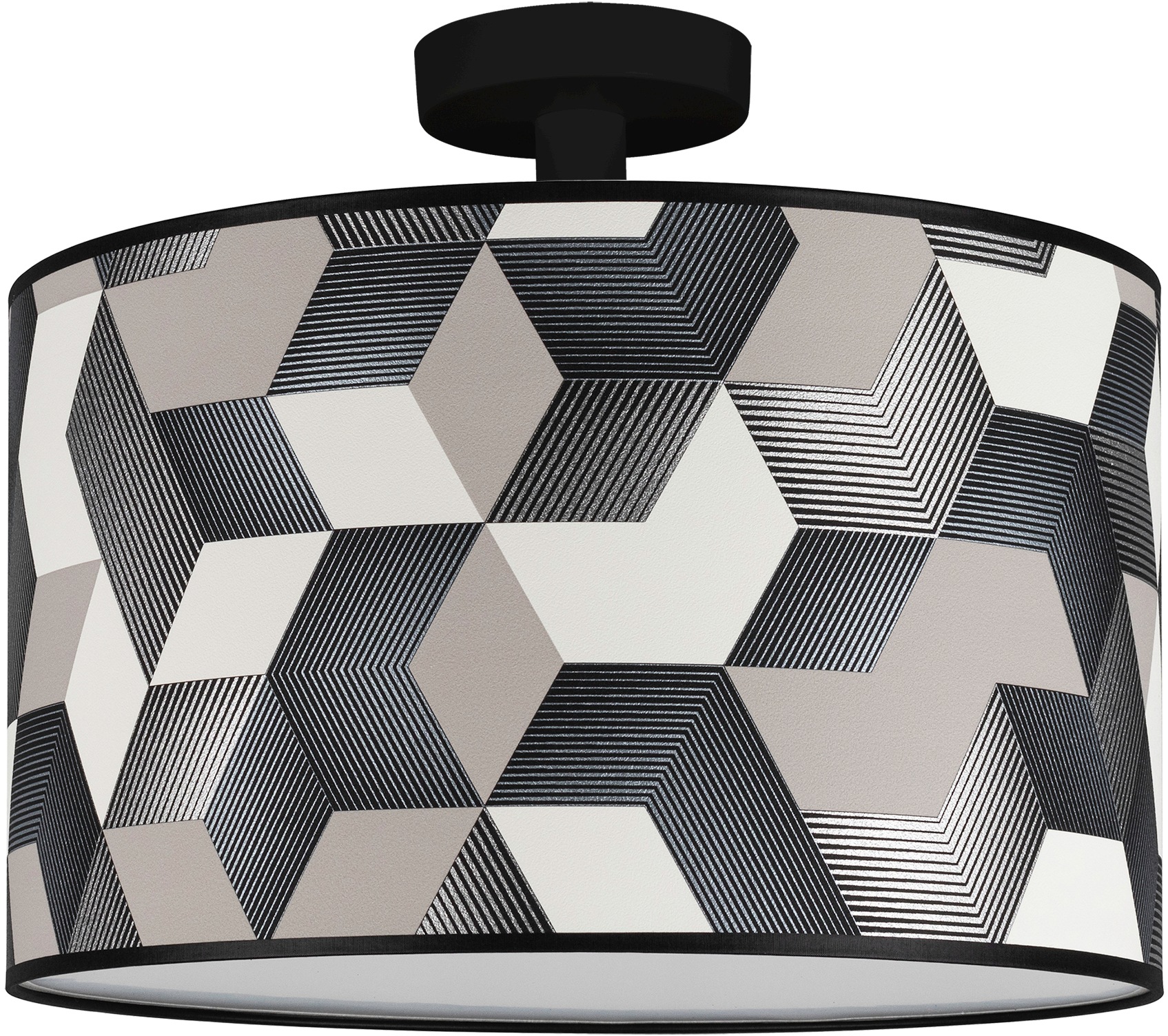 BRITOP LIGHTING Deckenleuchte »ESPACIO«, E27, Lampenschirm aus laminierter Tapete, Baldachin aus Metall, Passende LM E27 / exklusive, Made in Europe