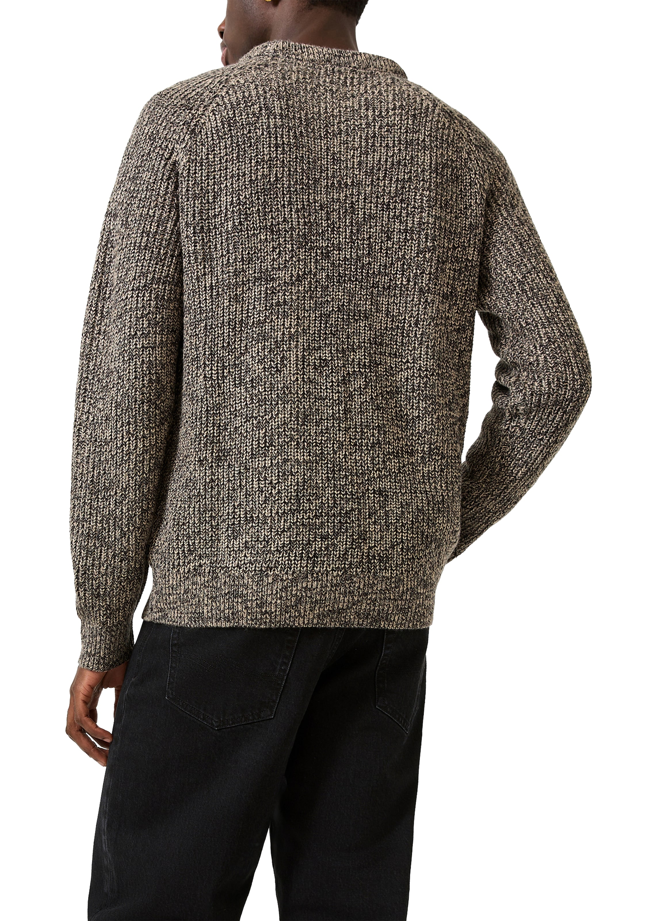 QS Strickpullover Melierter Winterpullover mit Rundhals