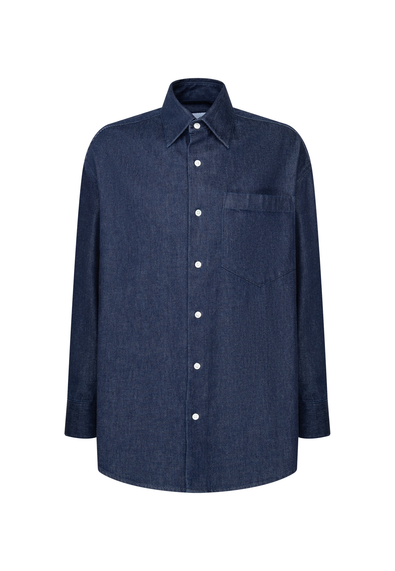 studio seidensticker Kurzarmhemd, Oversized 1/1 Kentkragen Denim