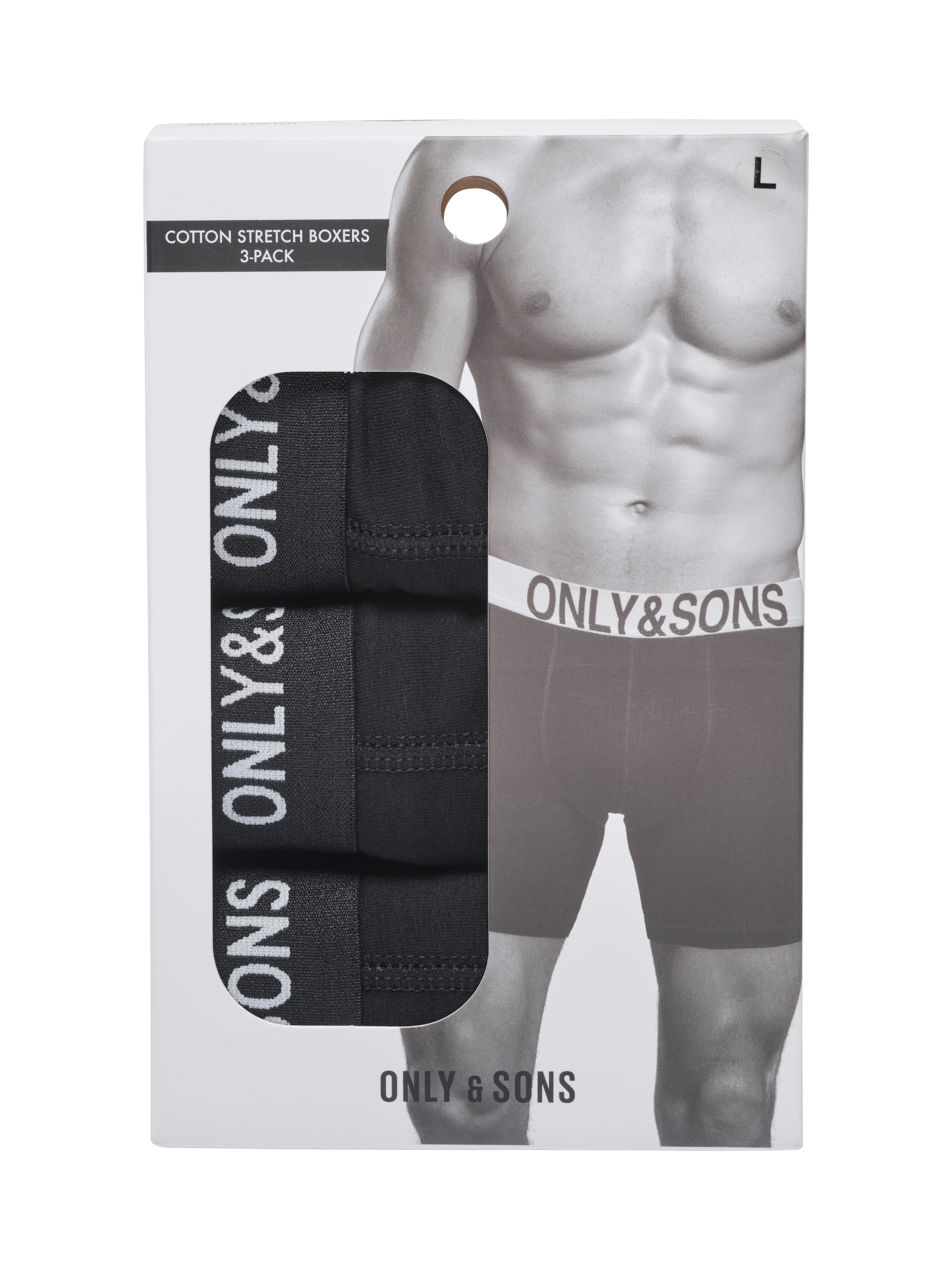 ONLY & SONS Trunk »ONSBASIC SOLID BOXER 3PACK NOOS« Packung, 3 Stk. Baumwollmischung, eng anliegend