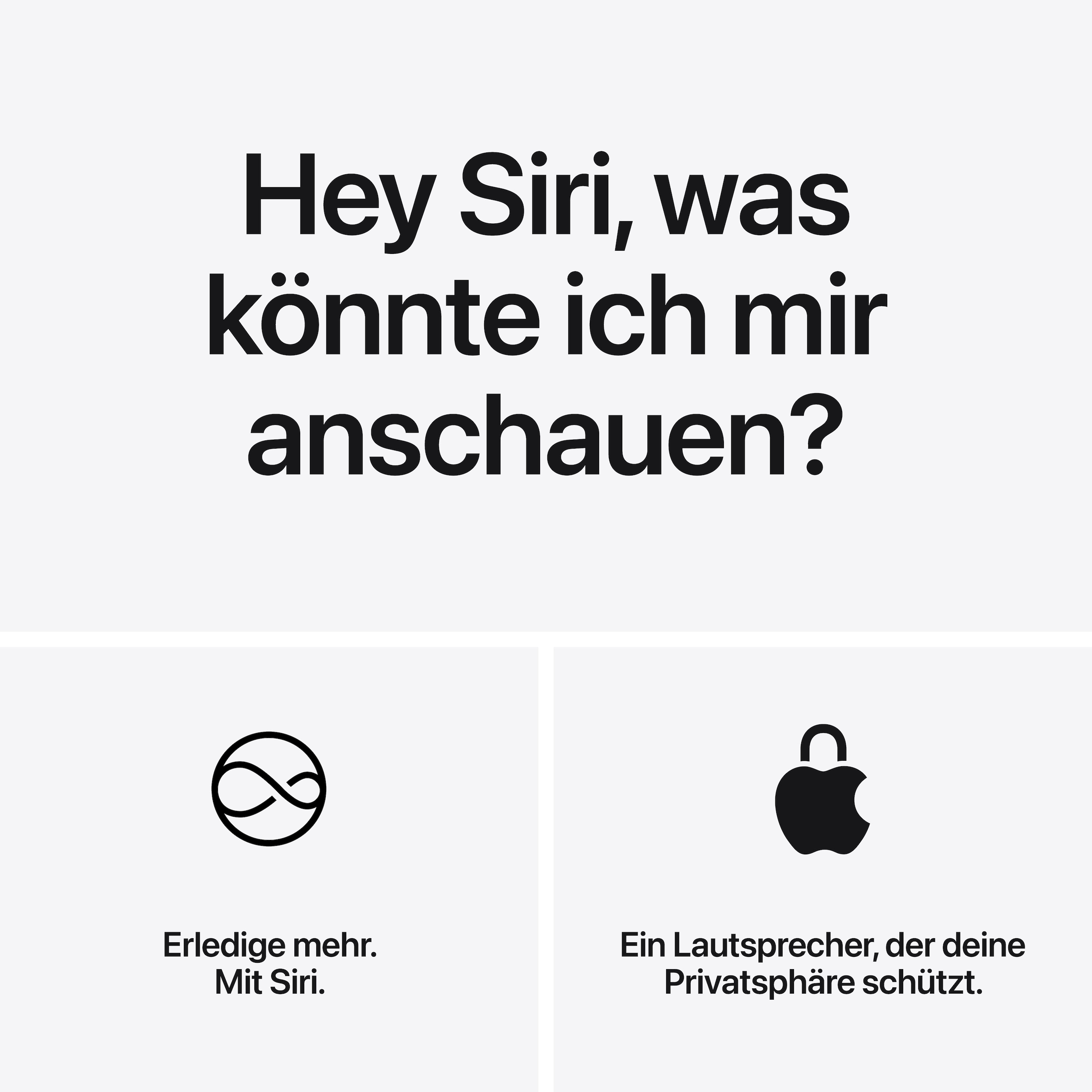 Apple Smart Speaker »HomePod mini 2« (Bluetooth | WLAN 360°-Sound | App-Steuerung | Apple Siri | Multiroom | Touch - Bedienung )