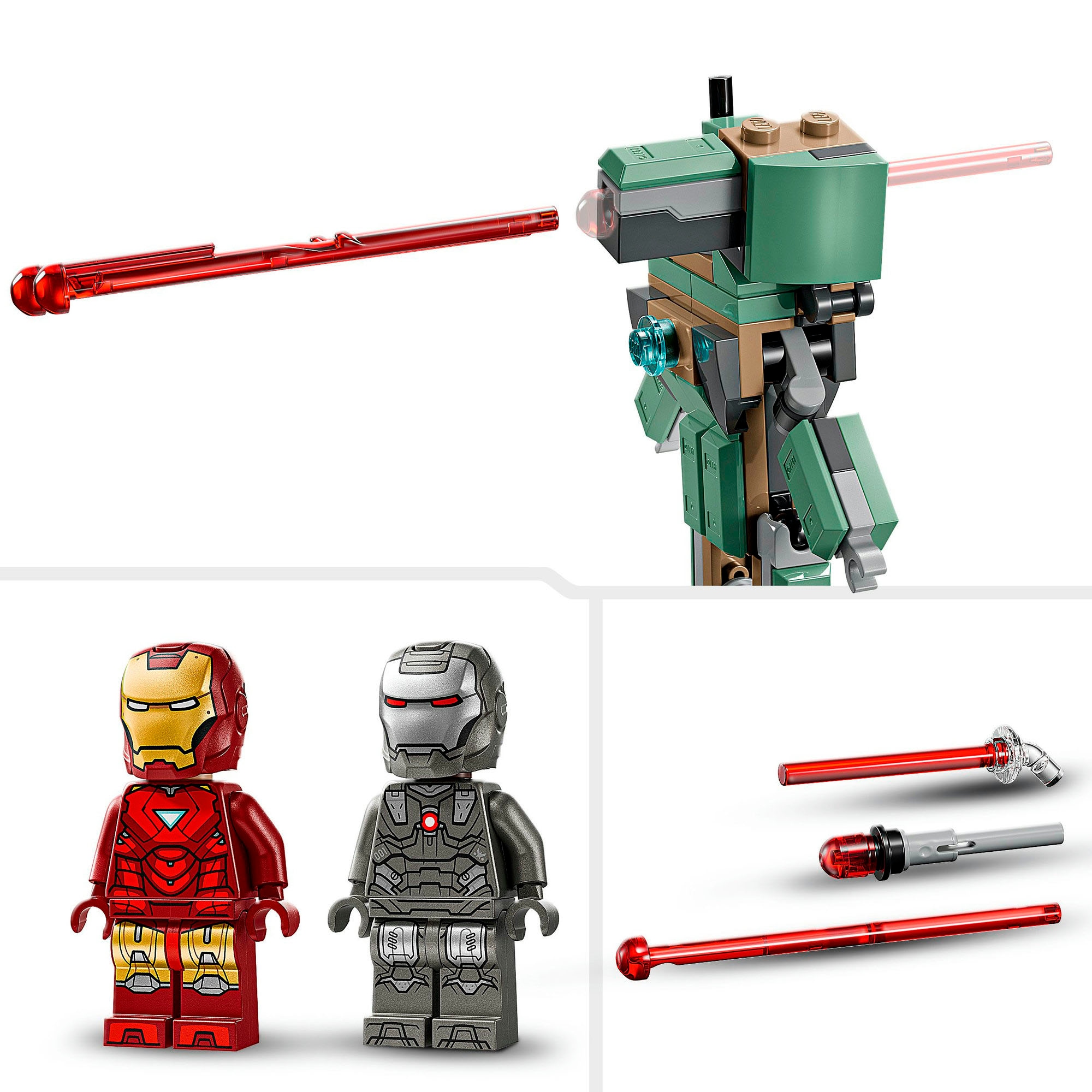 LEGO® Konstruktionsspielsteine »Iron Man & War Machine vs. Hammer-Drohnen (76320), LEGO Super Heroes«, (204 St.), Made in Europe