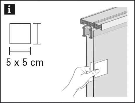 GARDINIA Magnetgriff, (Packung, 2 St.), Serie Flächenvorhang-Technik Atlanta 3-läufig