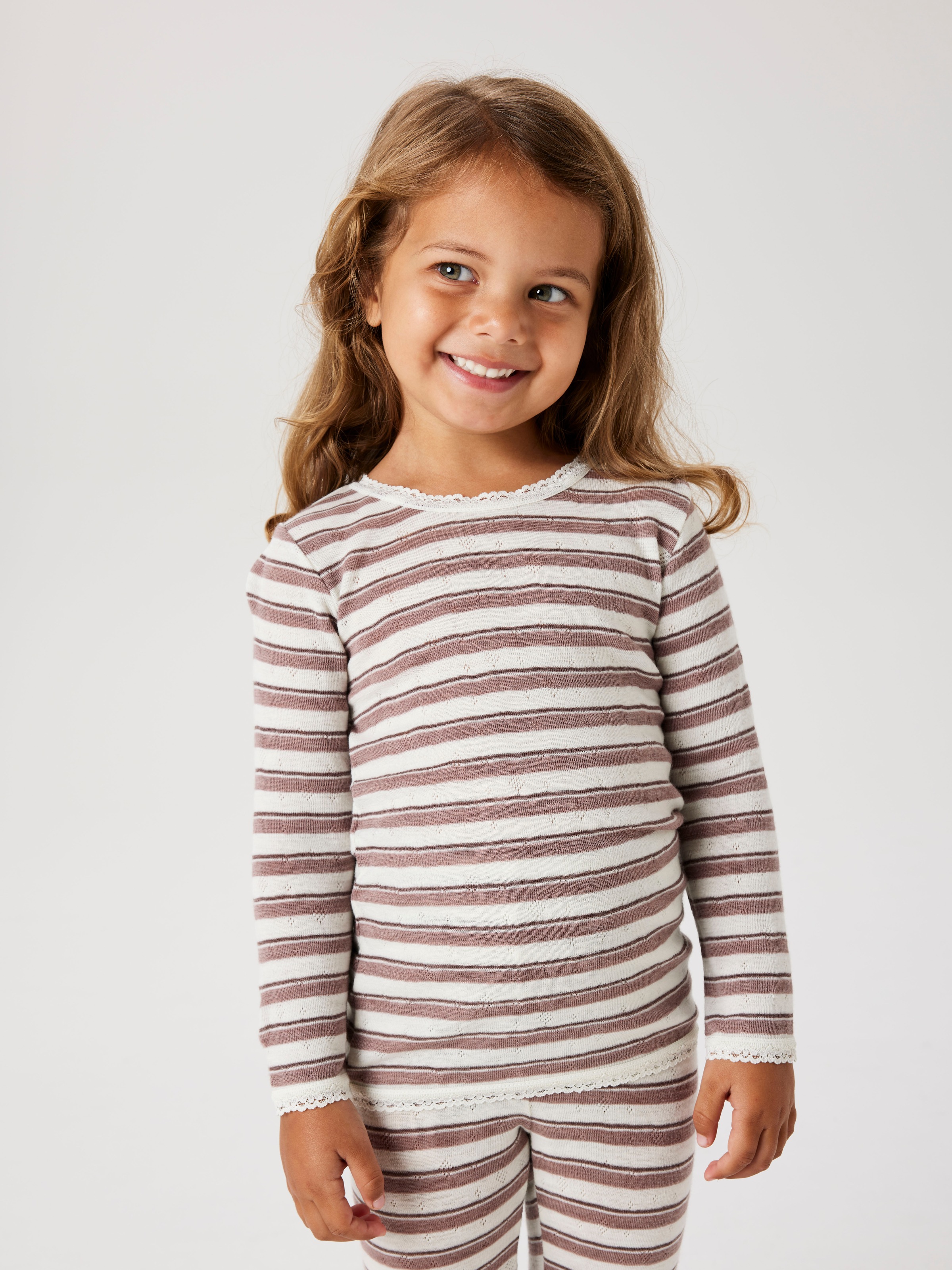 Name It Langarmshirt »NMFWANG WOOL NEEDLE LS TOP NOOS«, aus reiner Merinowolle