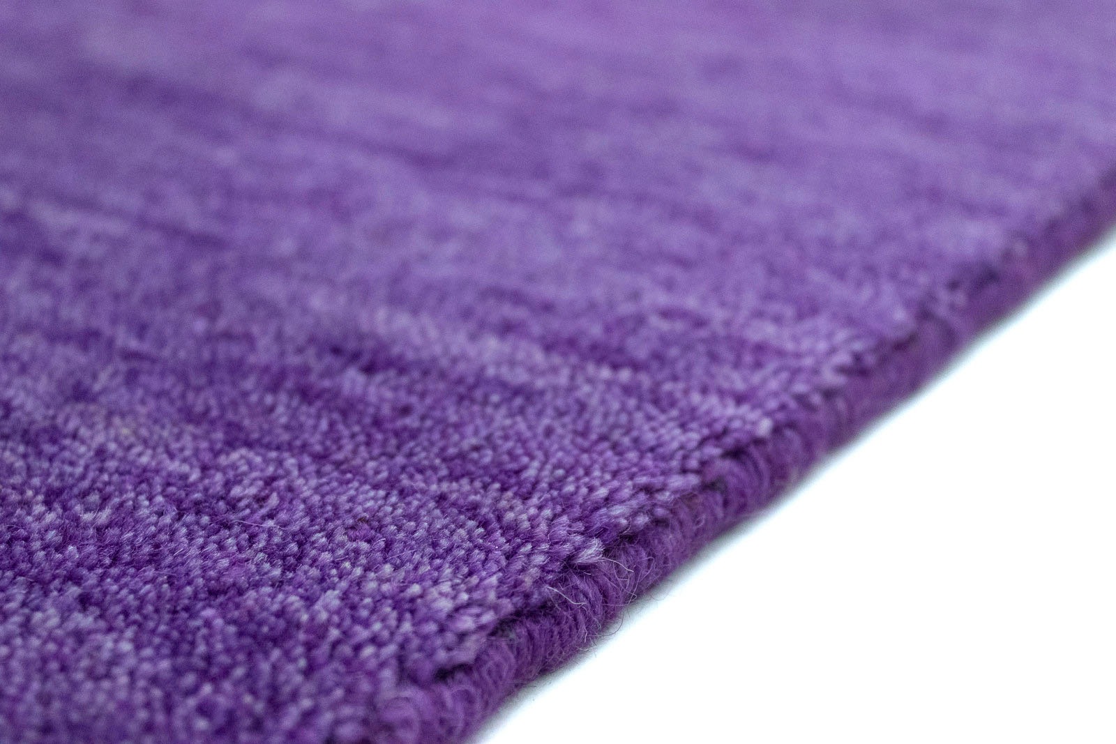 morgenland Wollteppich »Uni - Gabbeh Teppich - Softy«, rechteckig, 1,6 mm Höhe, Gabbeh Optik, Uni Farben, reine Wolle, sehr weicher Flor, Wohnzimmer
