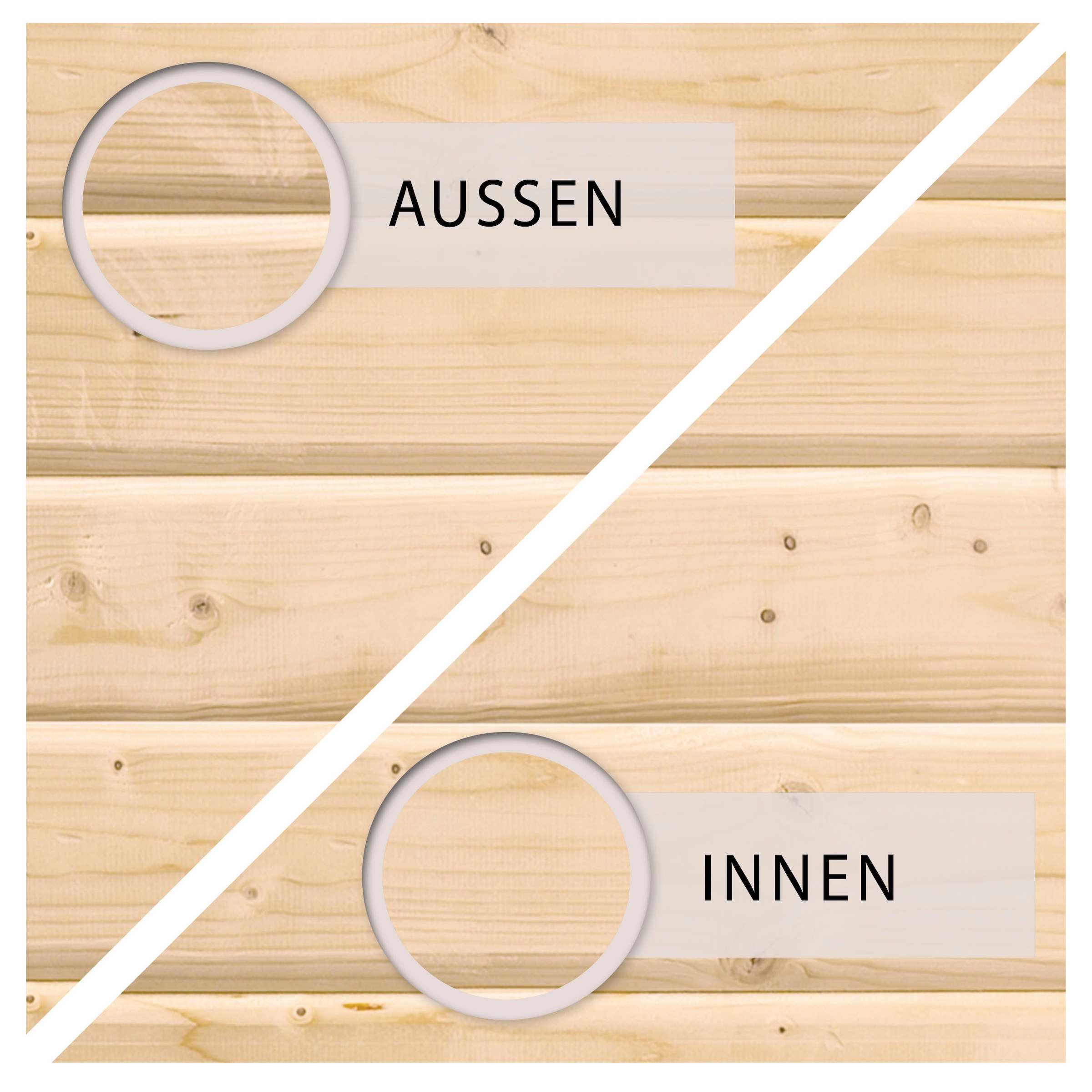 KONIFERA Saunahaus »Hagen«, naturbelassen, mit Ofen 9 kW Bio externe Strg easy