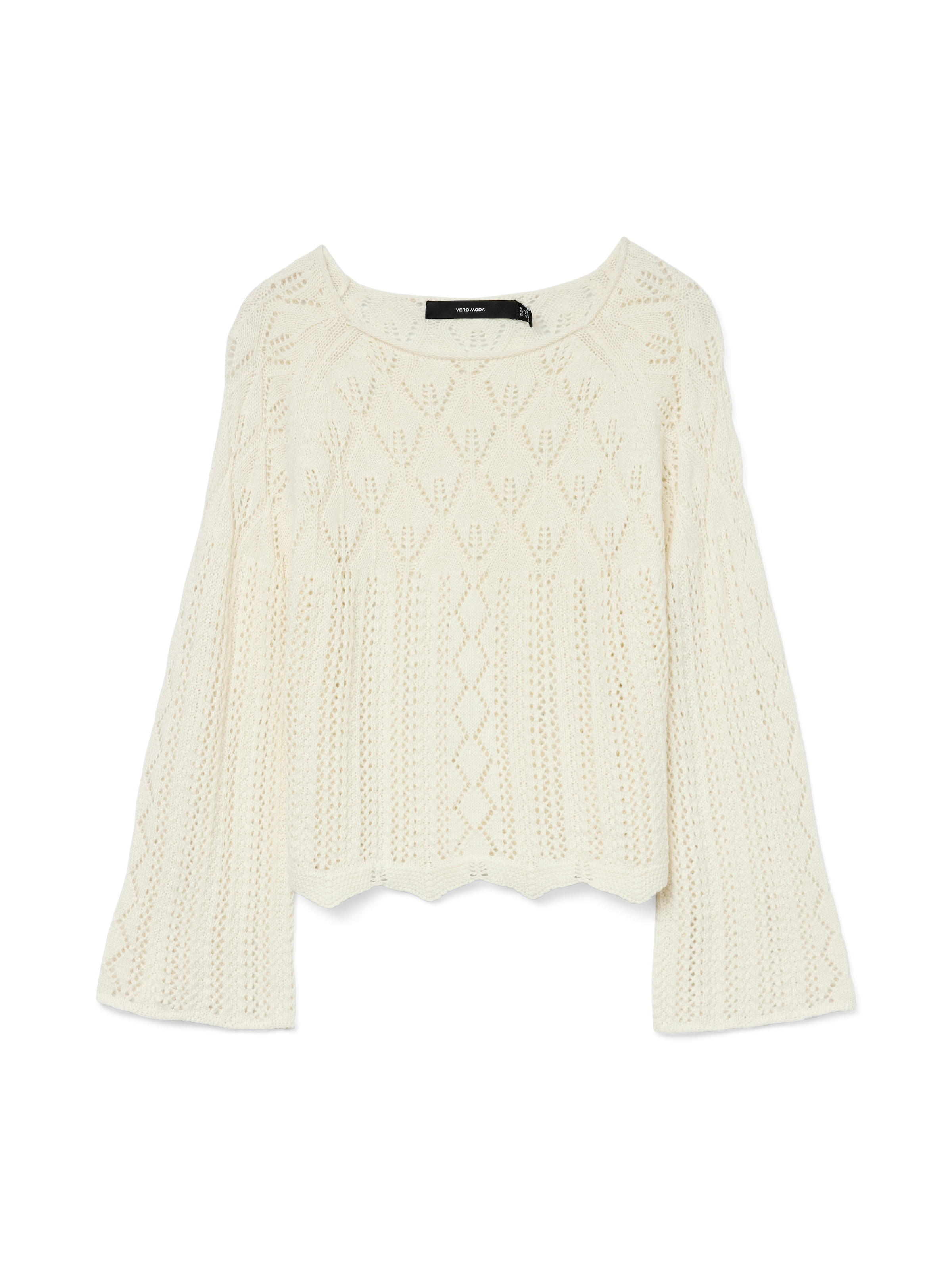 Vero Moda Strickpullover »VMGINGER 3/4 BOATNECK PULLOVER GA NOOS« im femininen, wunderschönen Jacquard-Strickmuster