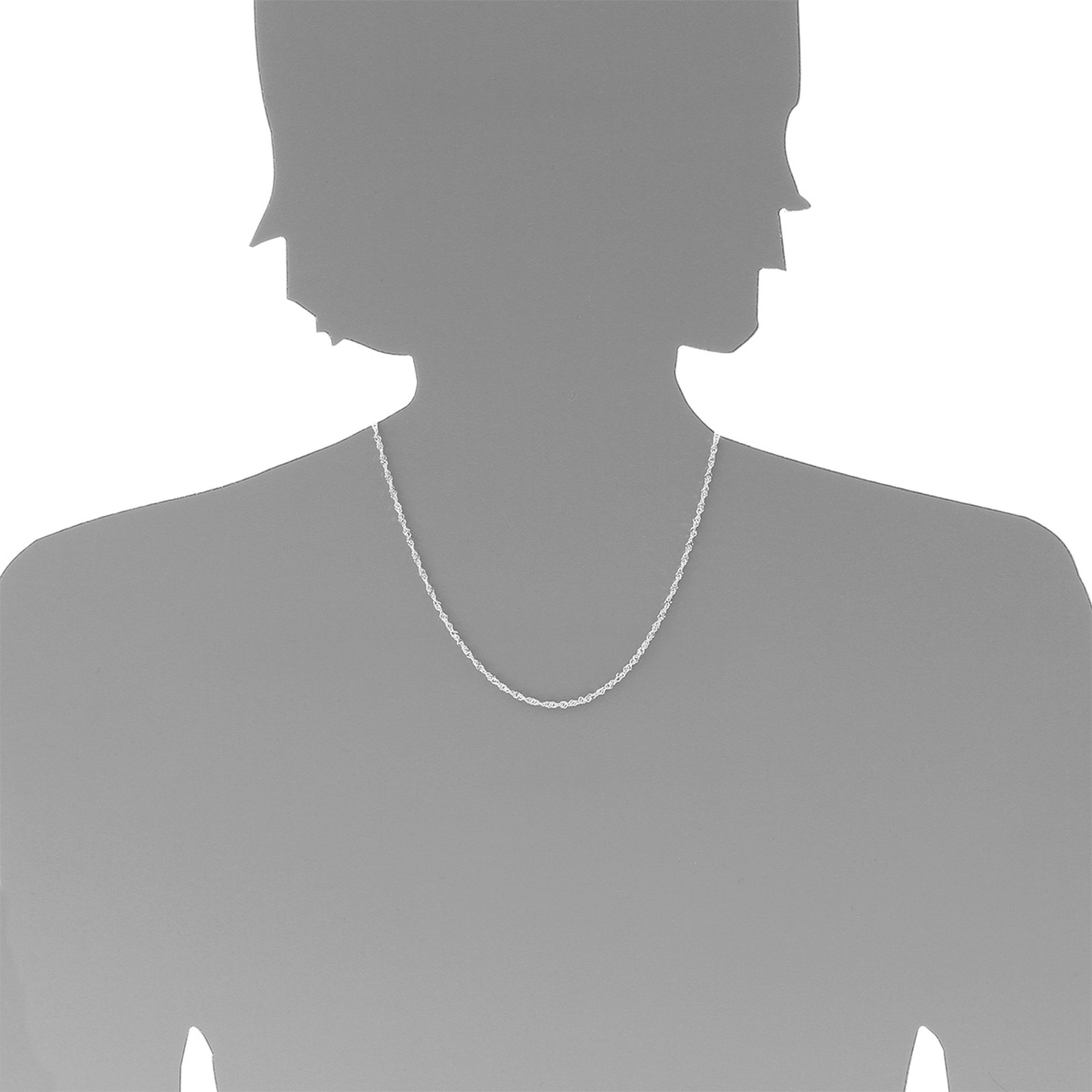 OSTSEE-SCHMUCK Silberkette »- Singapur 2,3 mm - Silber 925/000 -,«